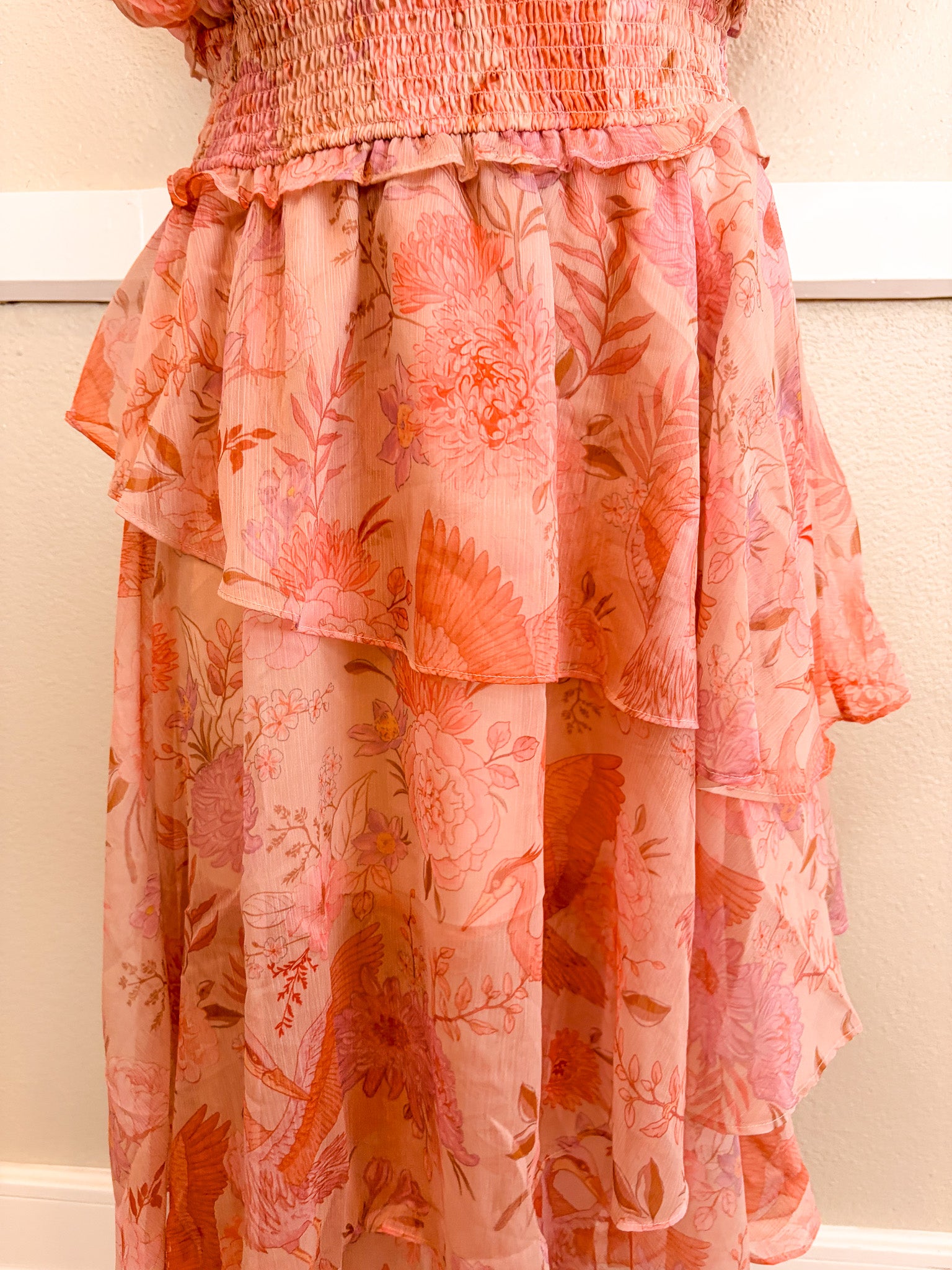 Orchid Heron Dress - Pink