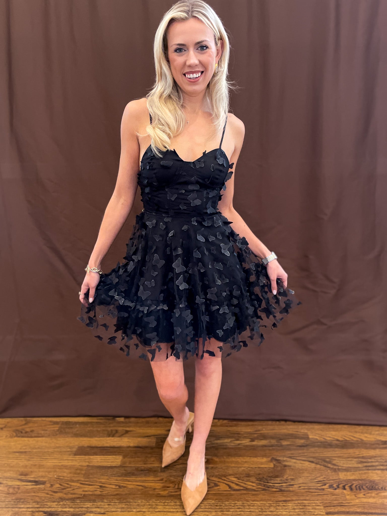 Papillon Mini Dress - Black
