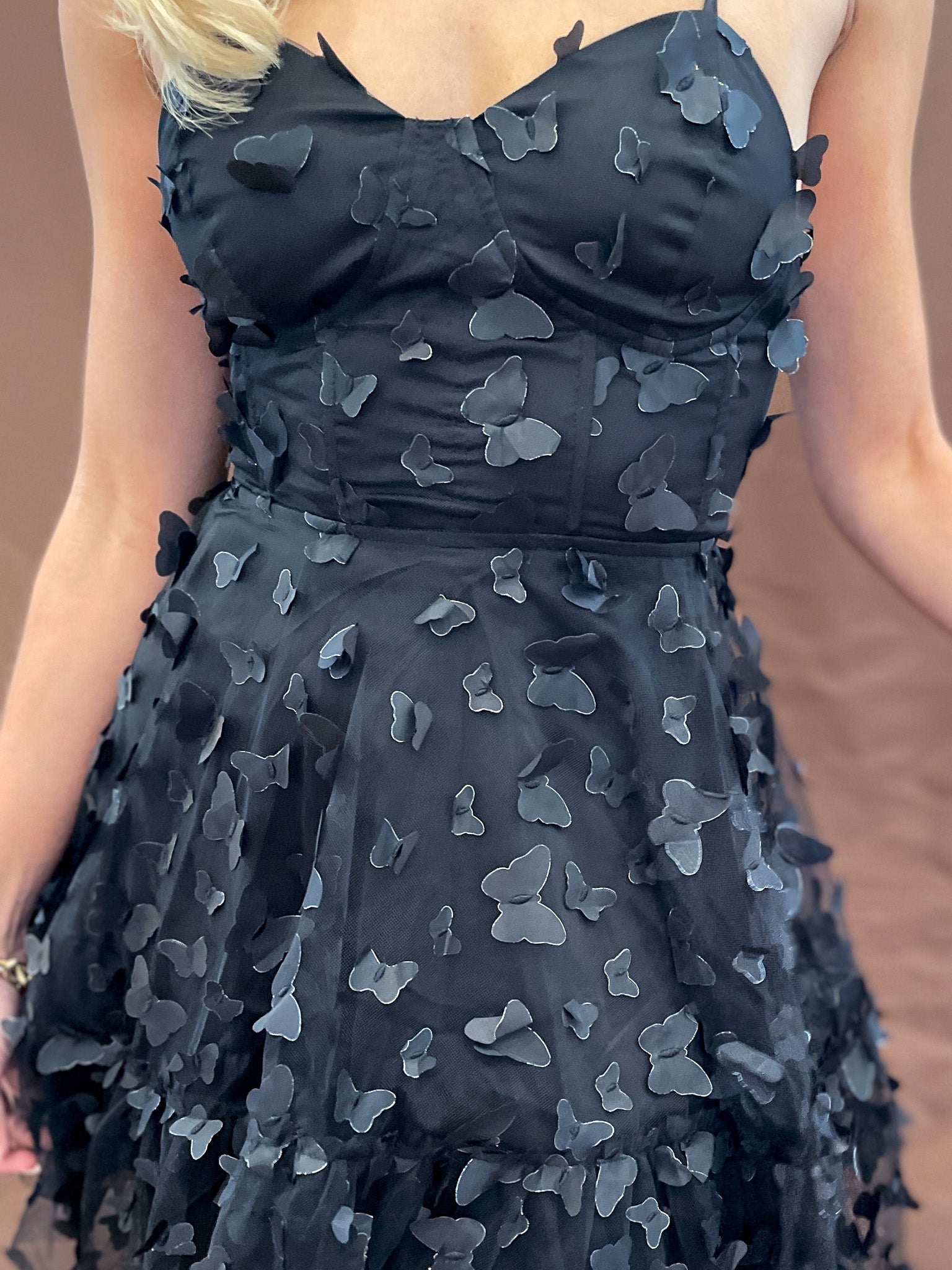Papillon Mini Dress - Black