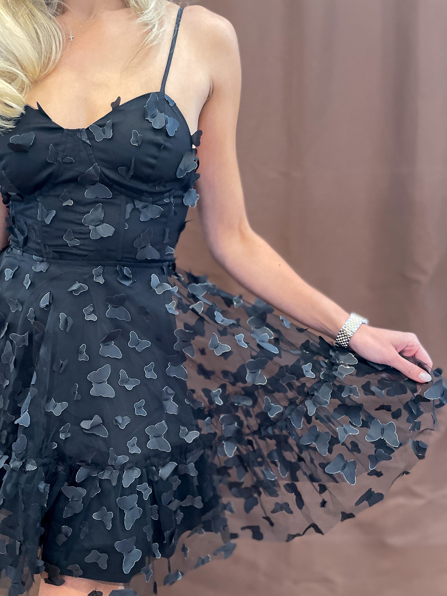 Papillon Mini Dress - Black