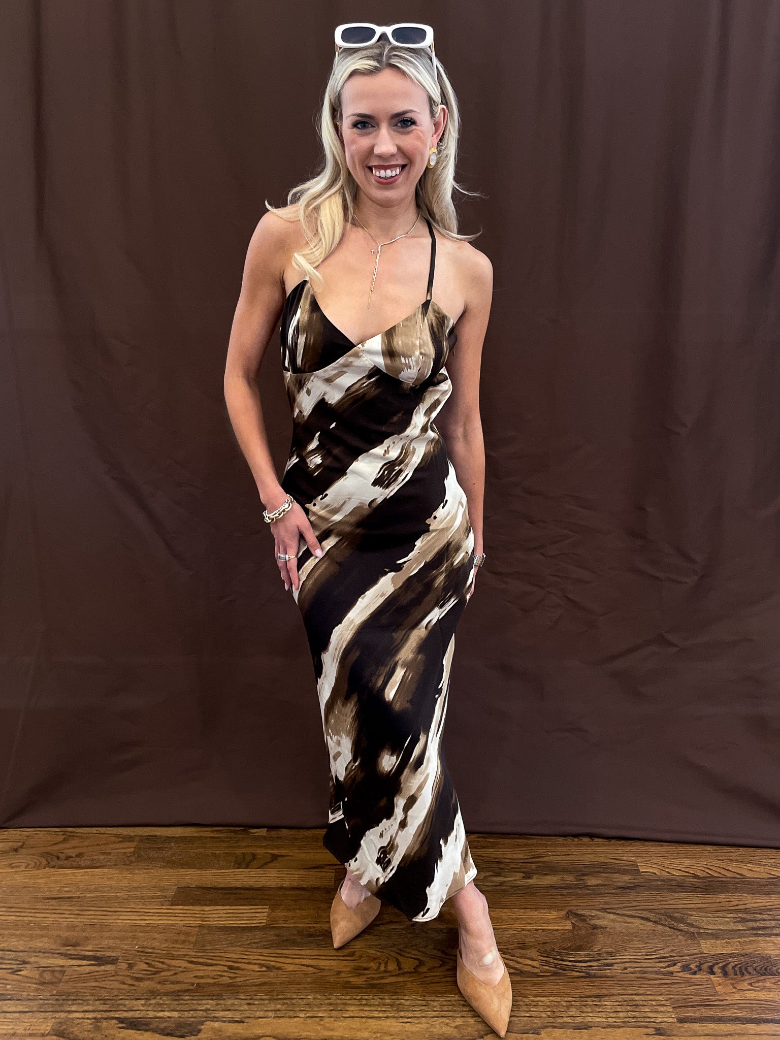 Abstract Neutrals Dress