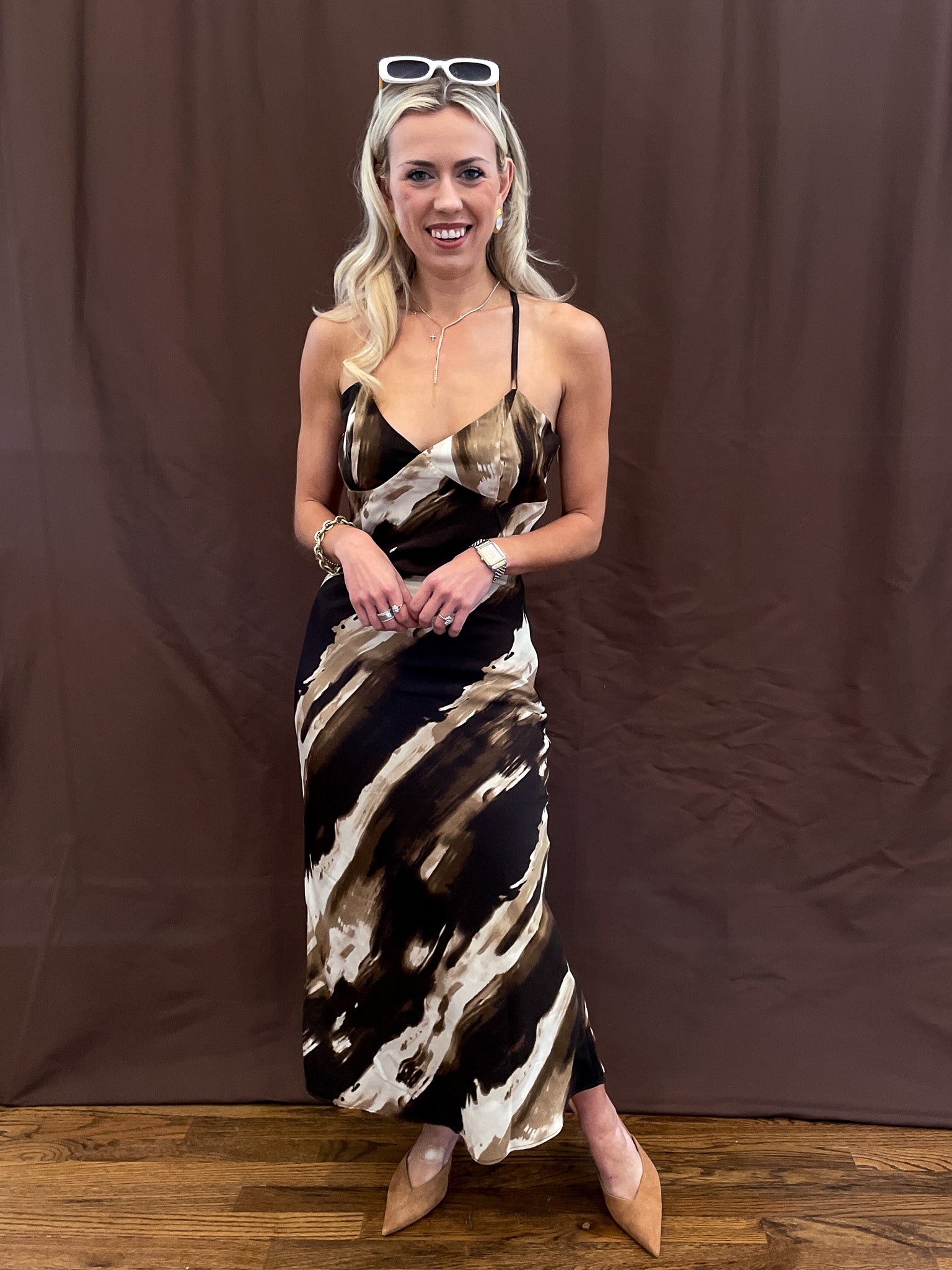 Abstract Neutrals Dress