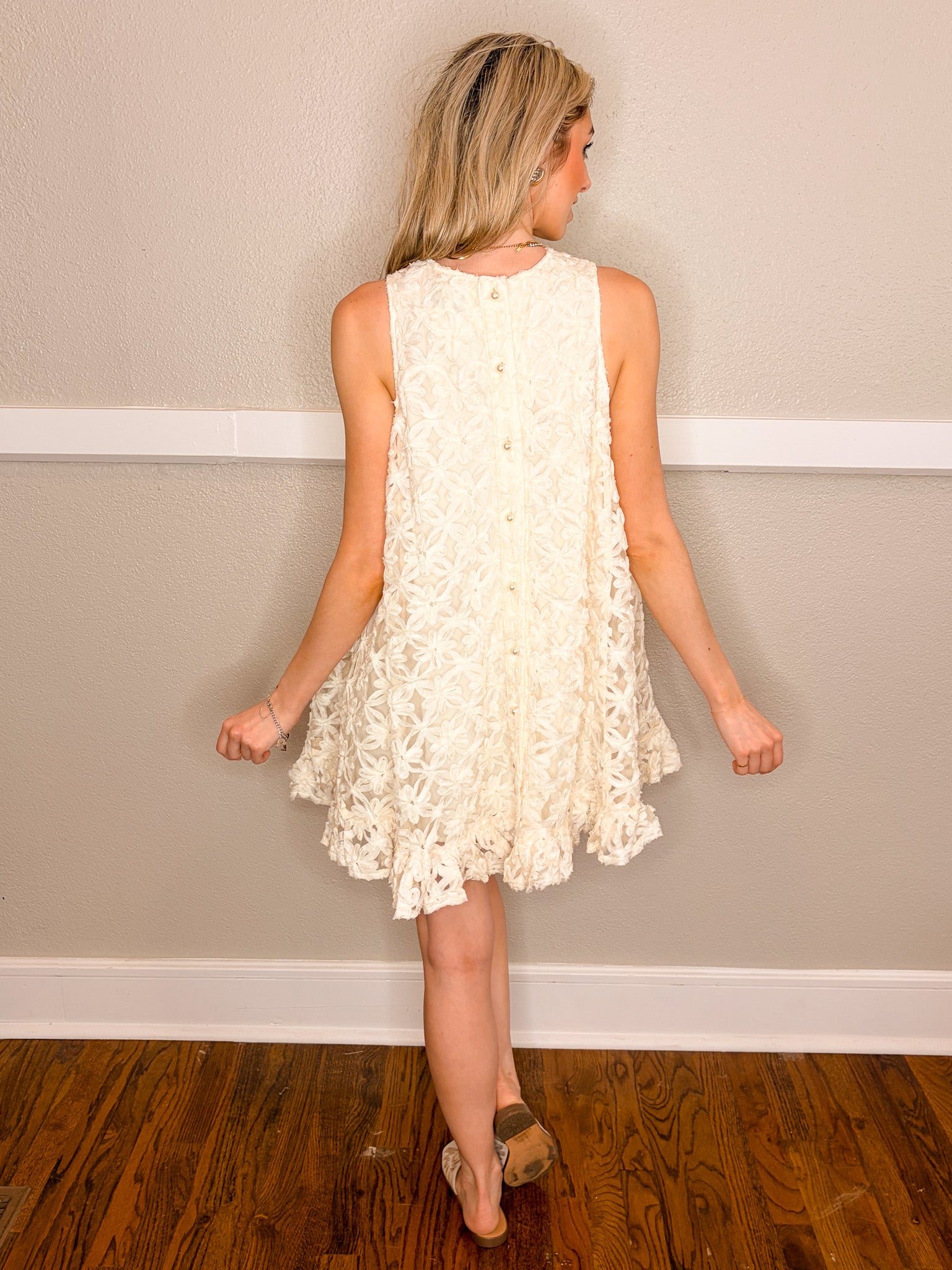 Textured Ruffle Dress