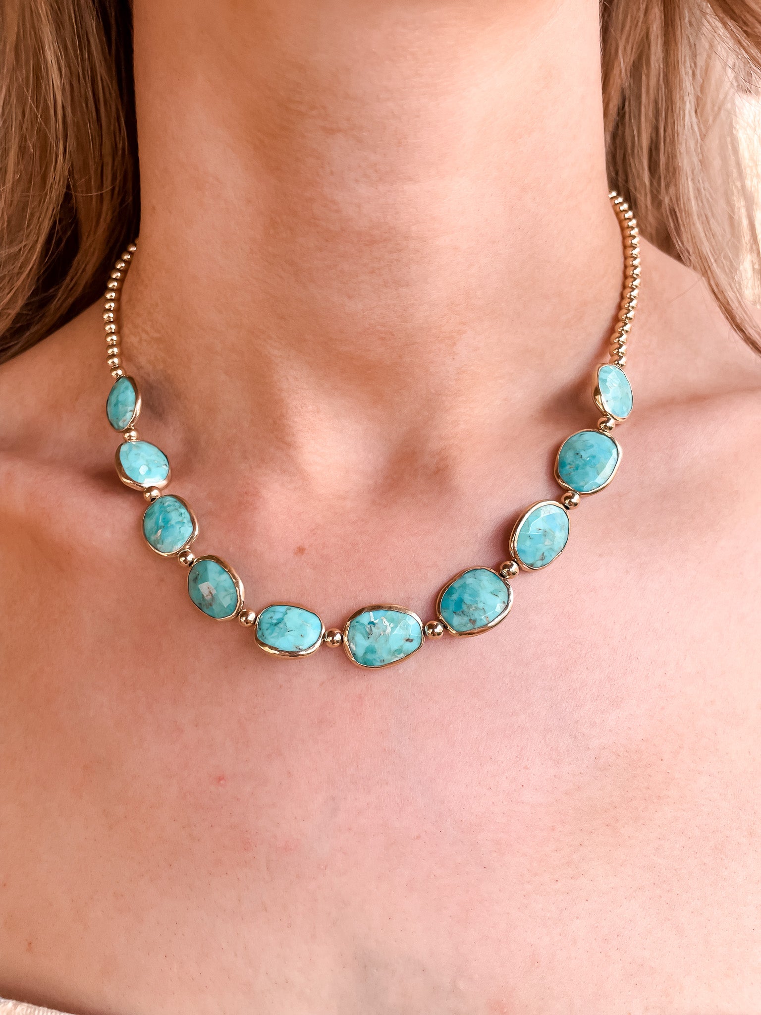 Colorwheel Necklace - Faceted Turquoise