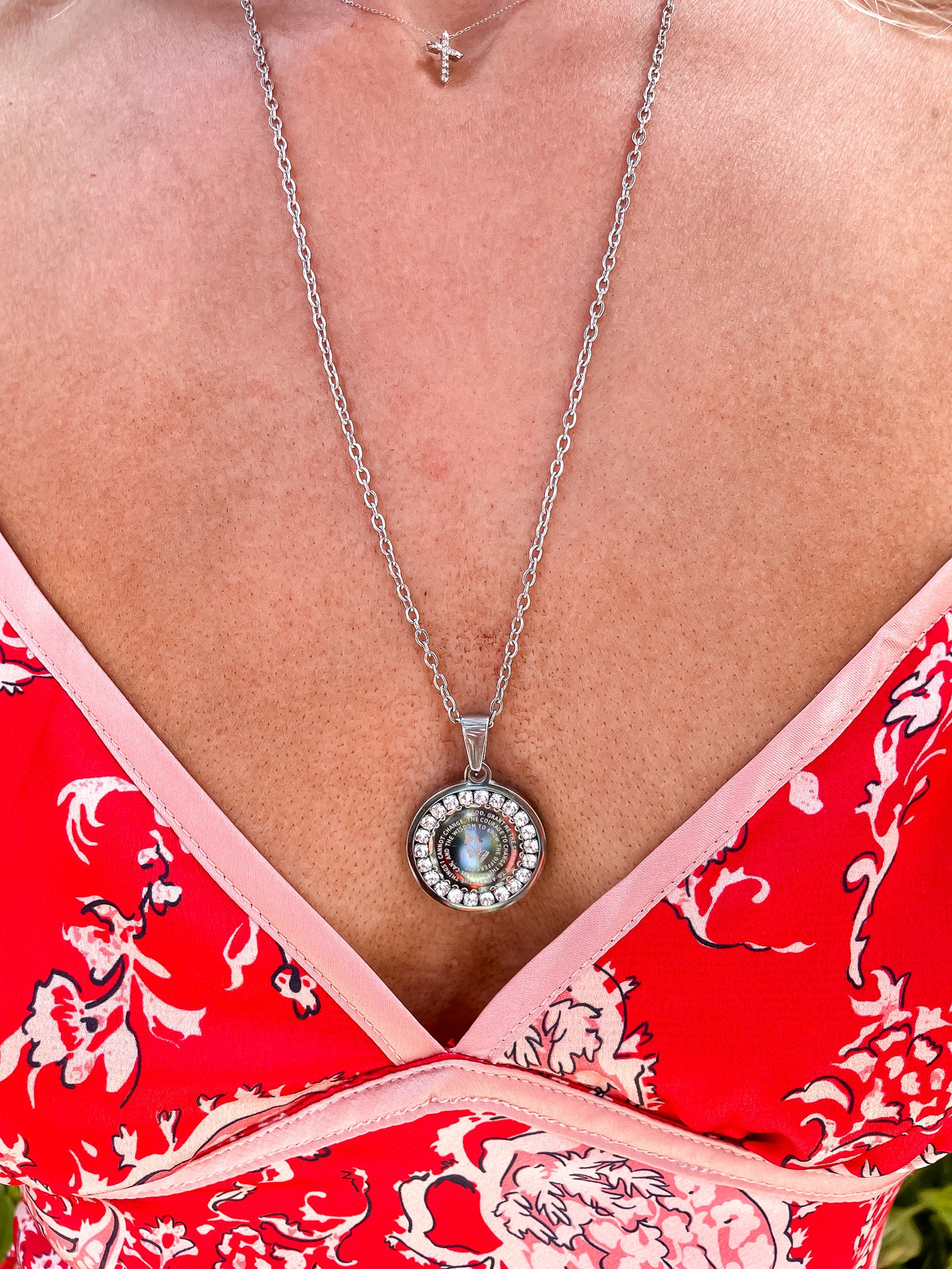 Prayer Warrior Necklace Silver - 28in