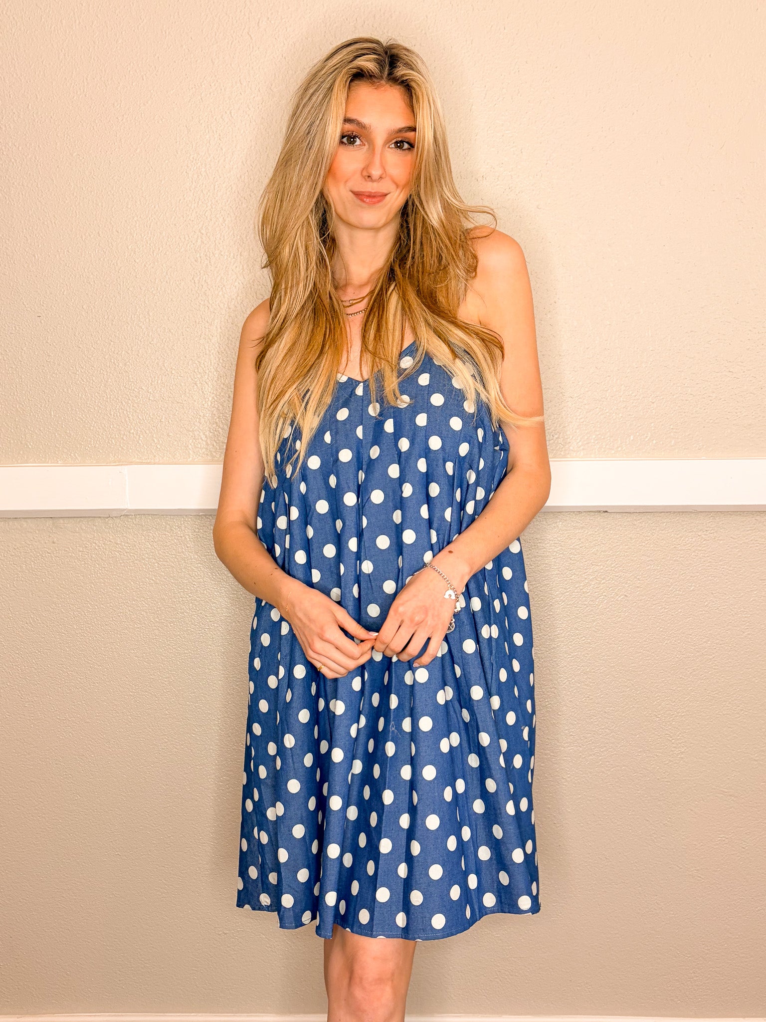 Denim + Dots Dress