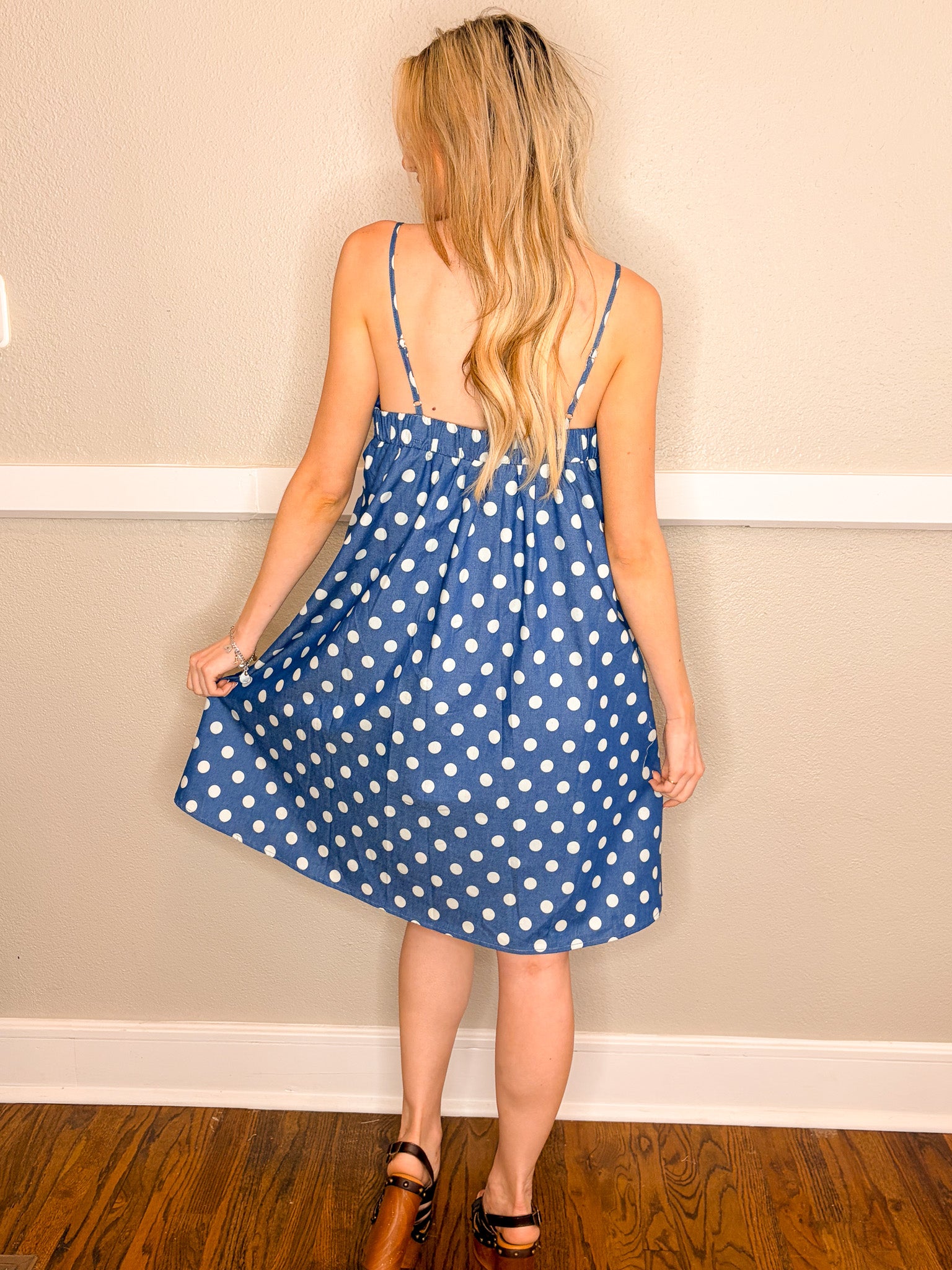 Denim + Dots Dress