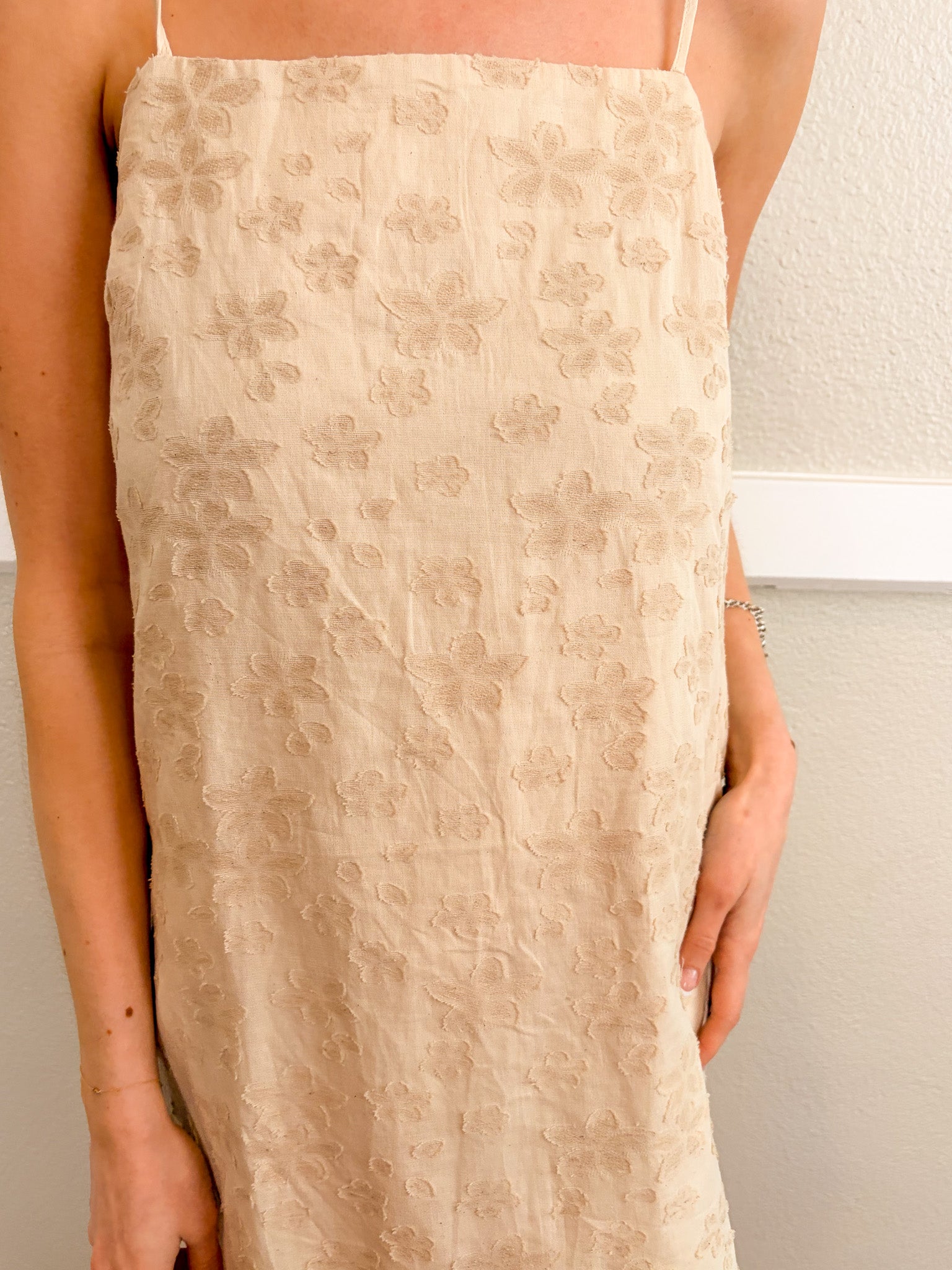 Floral Jacquard Mini Dress