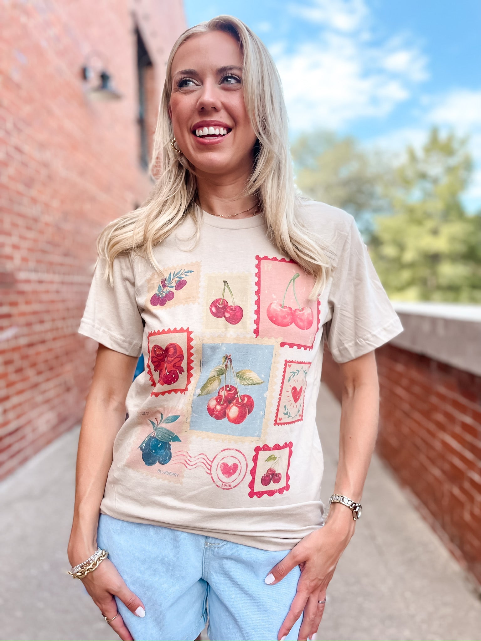 Cherry Stamps T-Shirt