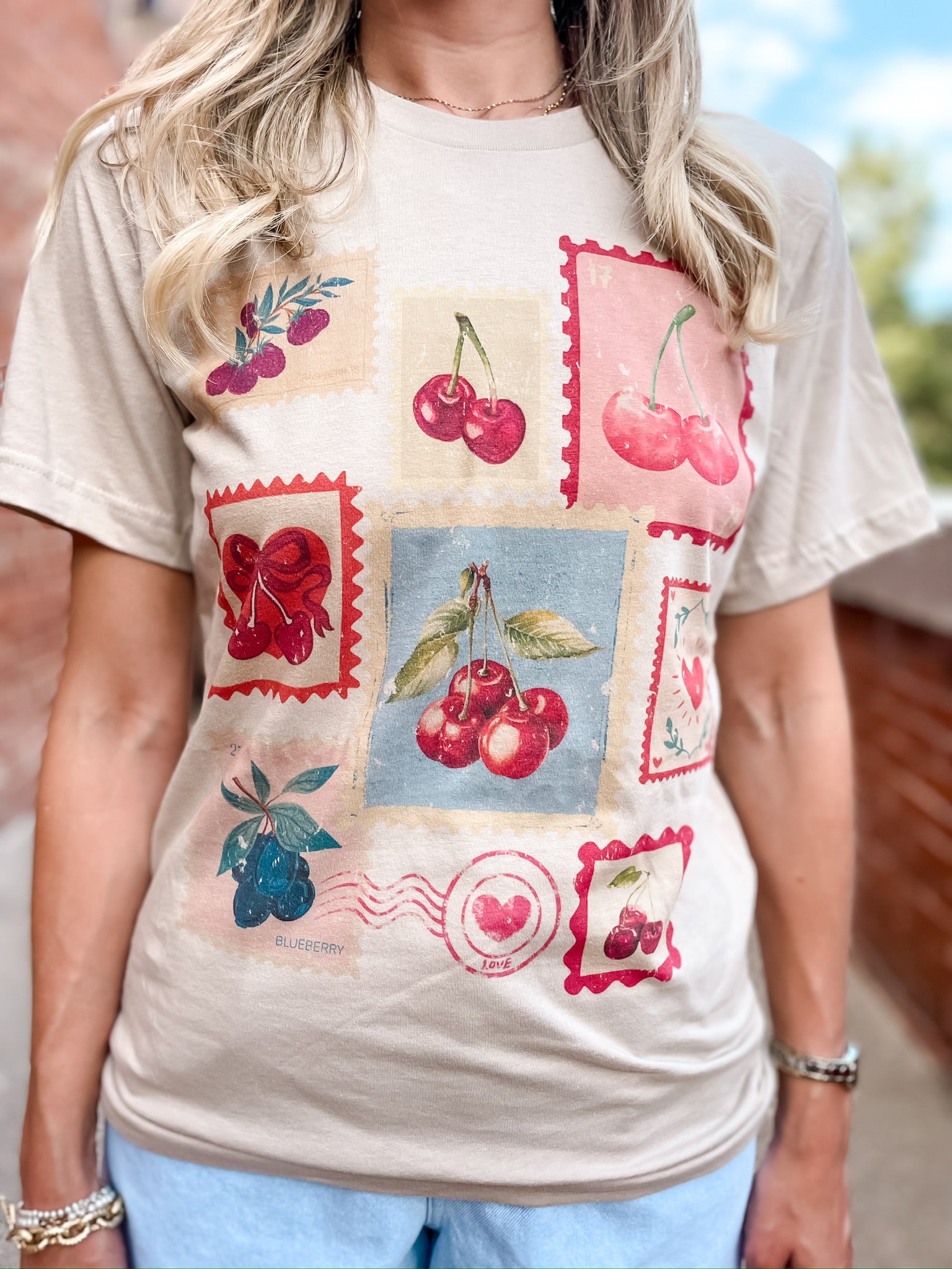 Cherry Stamps T-Shirt