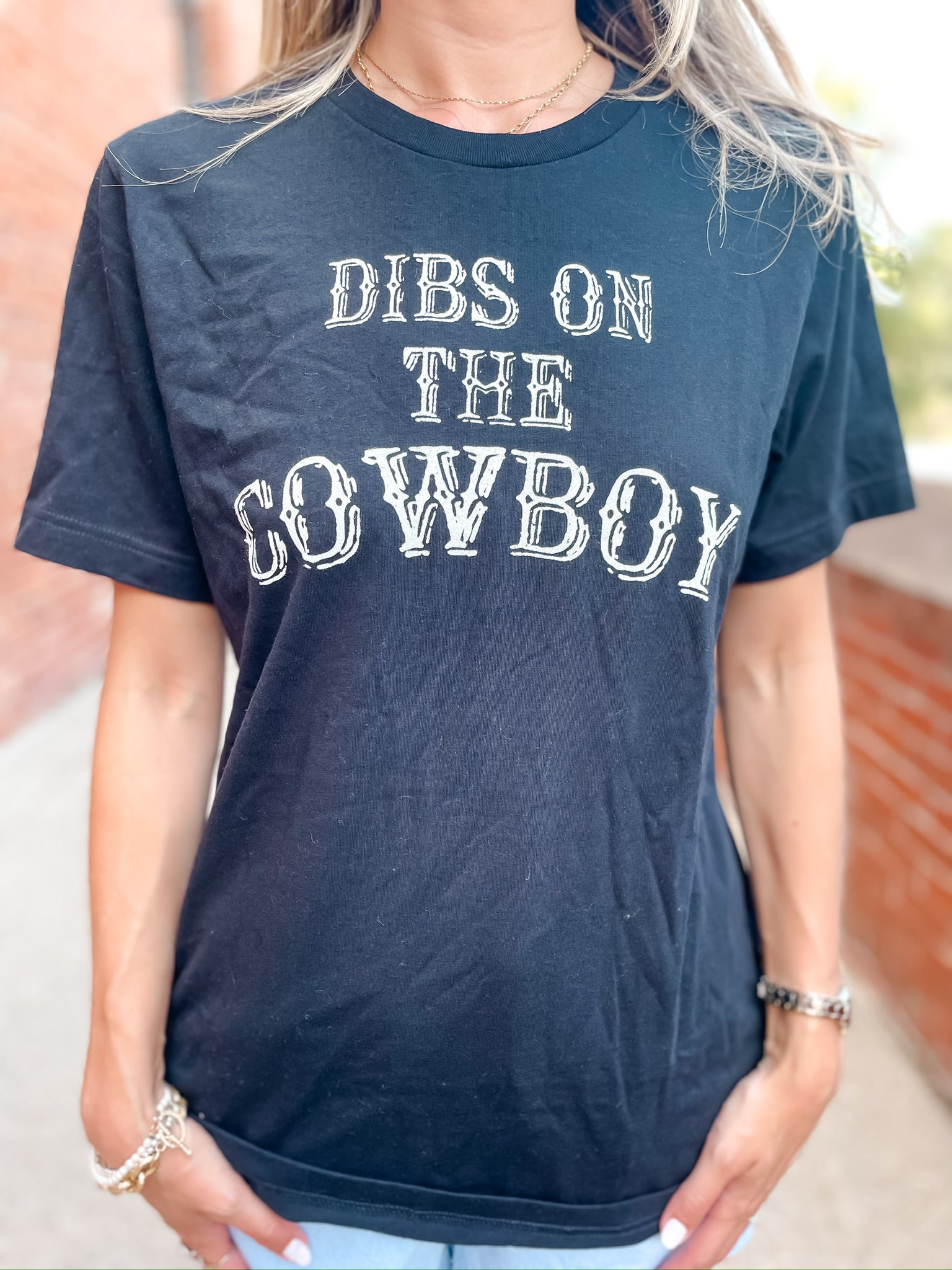 Dibs On The Cowboy T-Shirt - Black