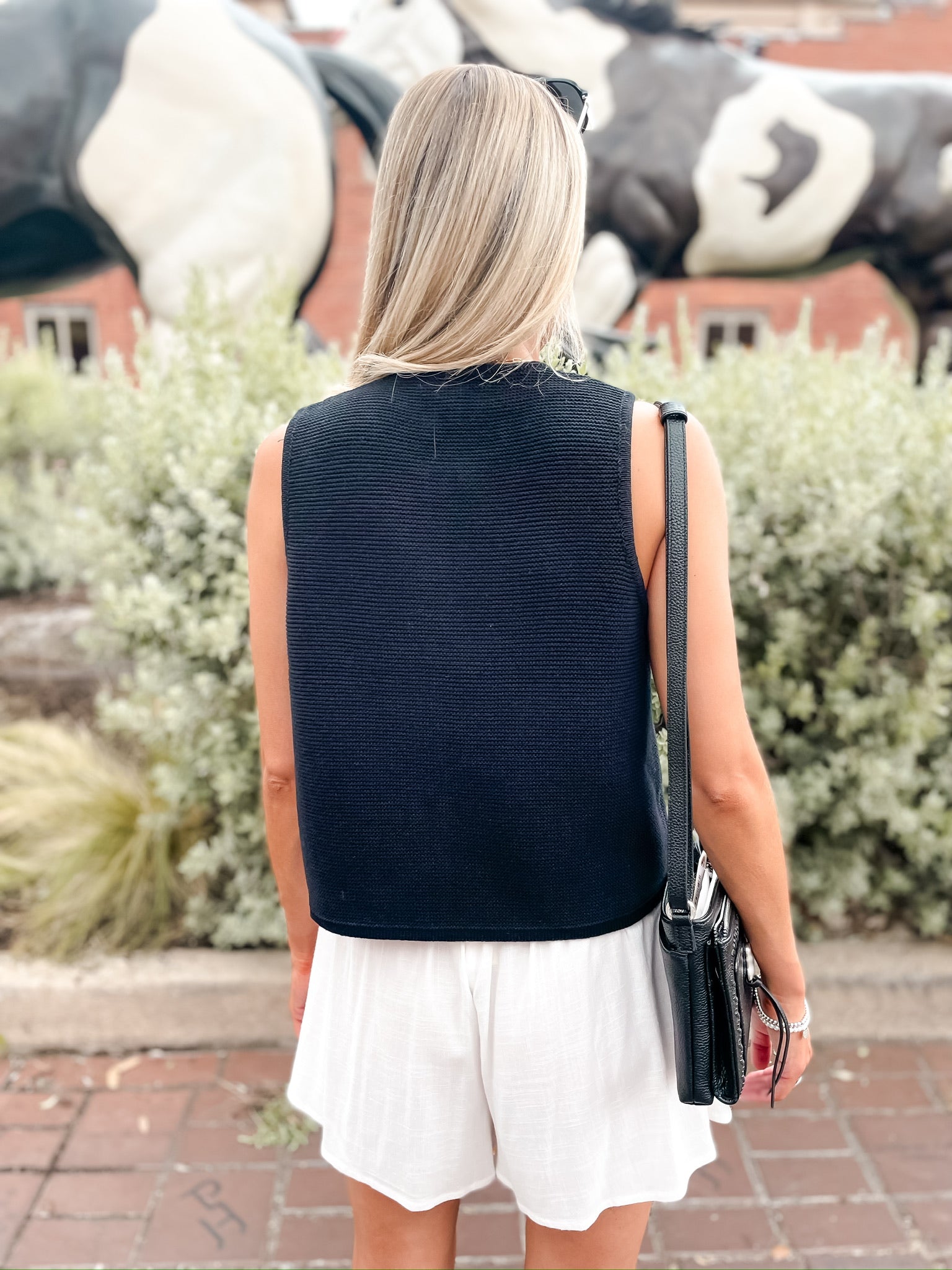 Tied Up Sweater Vest - Black