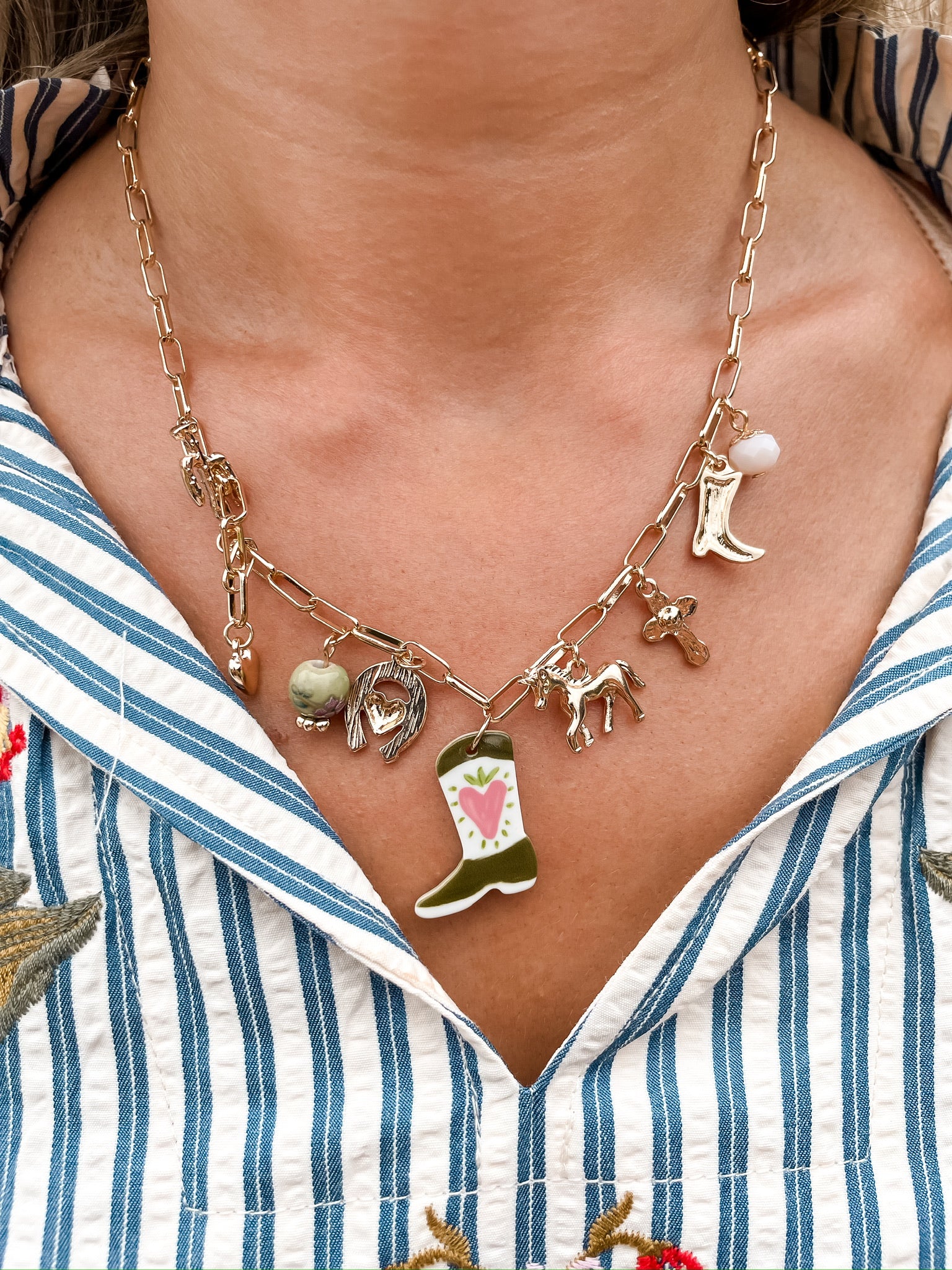 Boot Love Charm Necklace