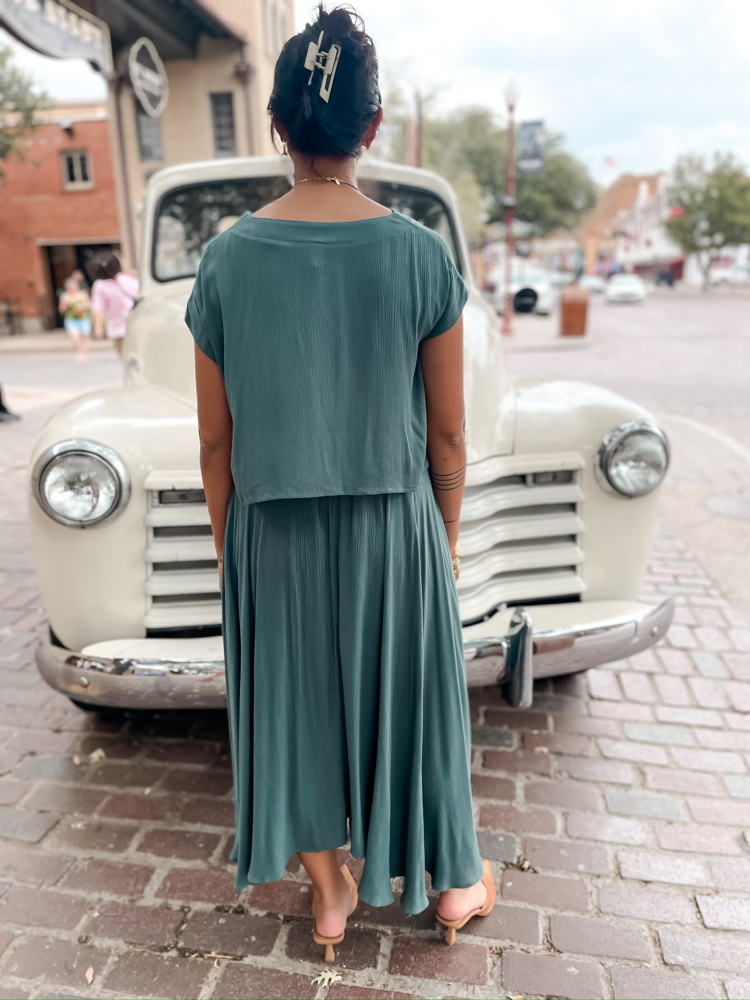 Gauze Skirt Set - Jade