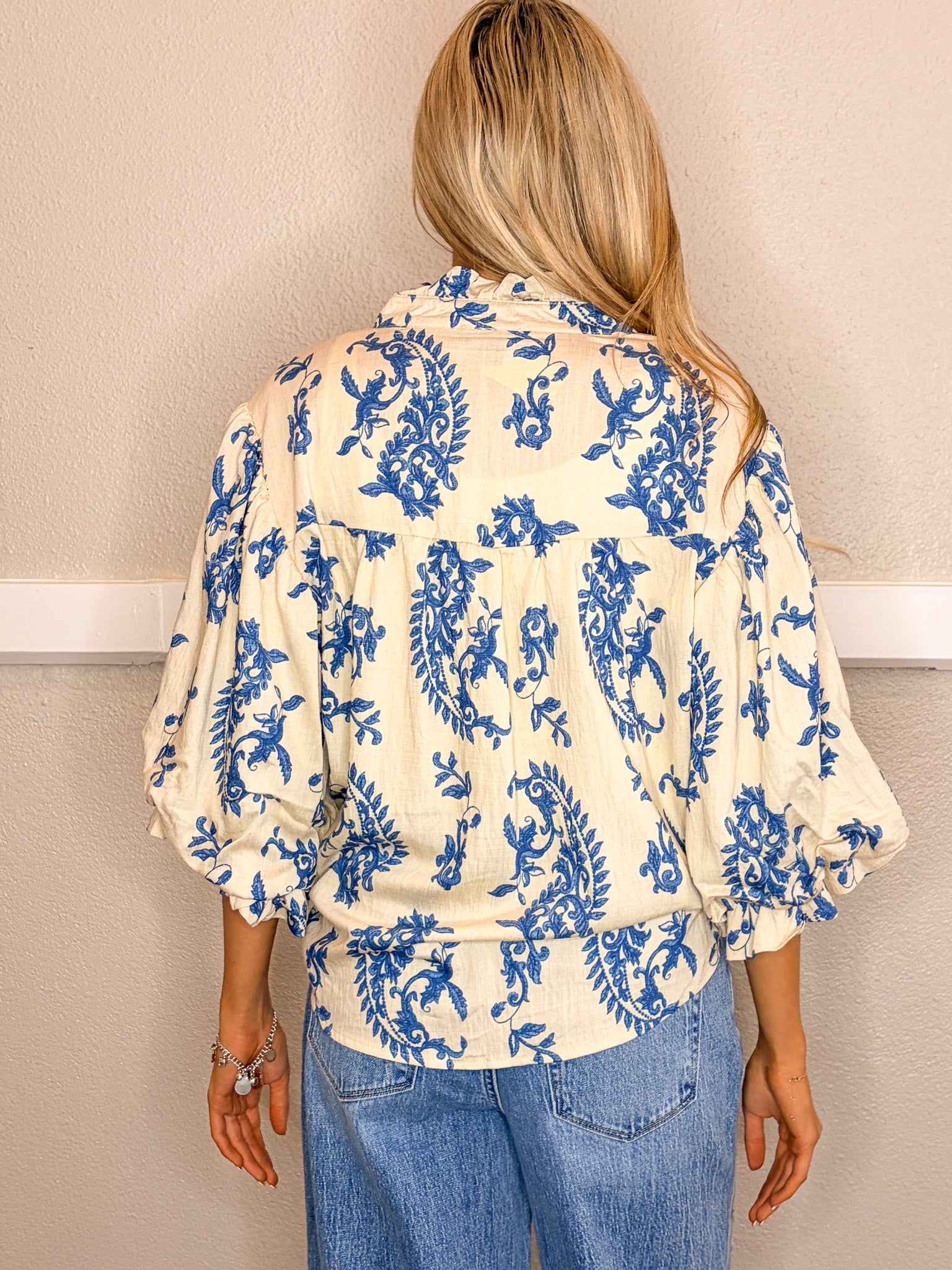 China Blue Top - Tucker Brown