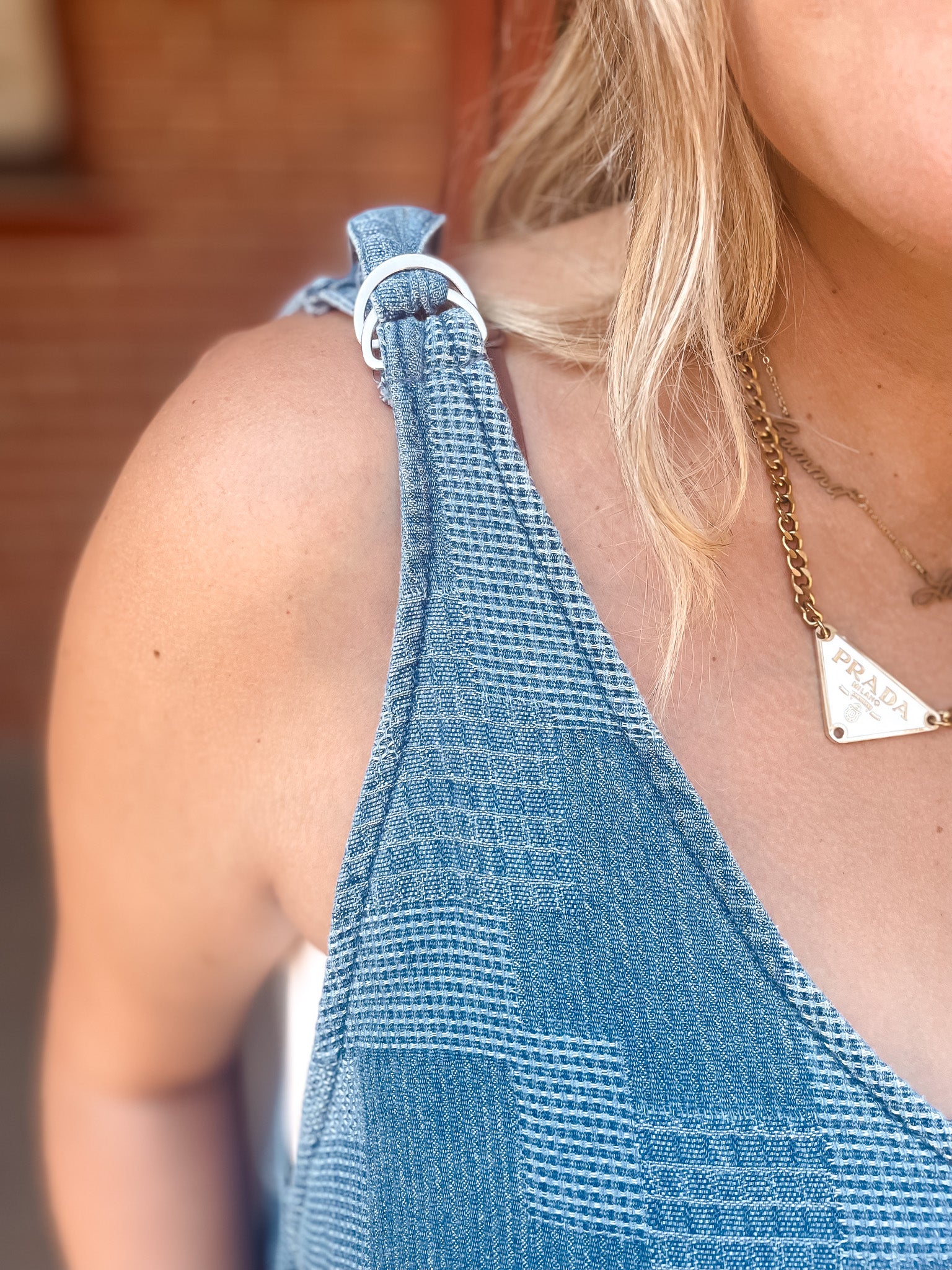 Patchwork Denim Romper