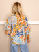 Watercolor Garden Top - Blue - Tucker Brown