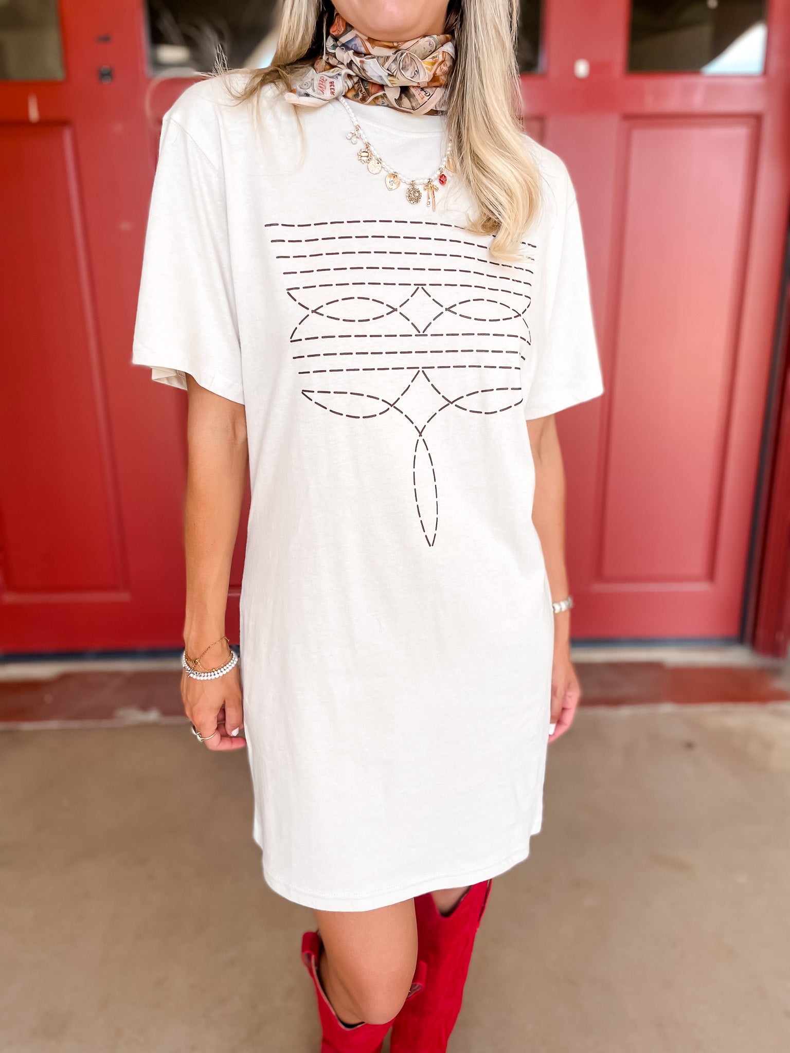 Boot Stitch Tunic - Beige