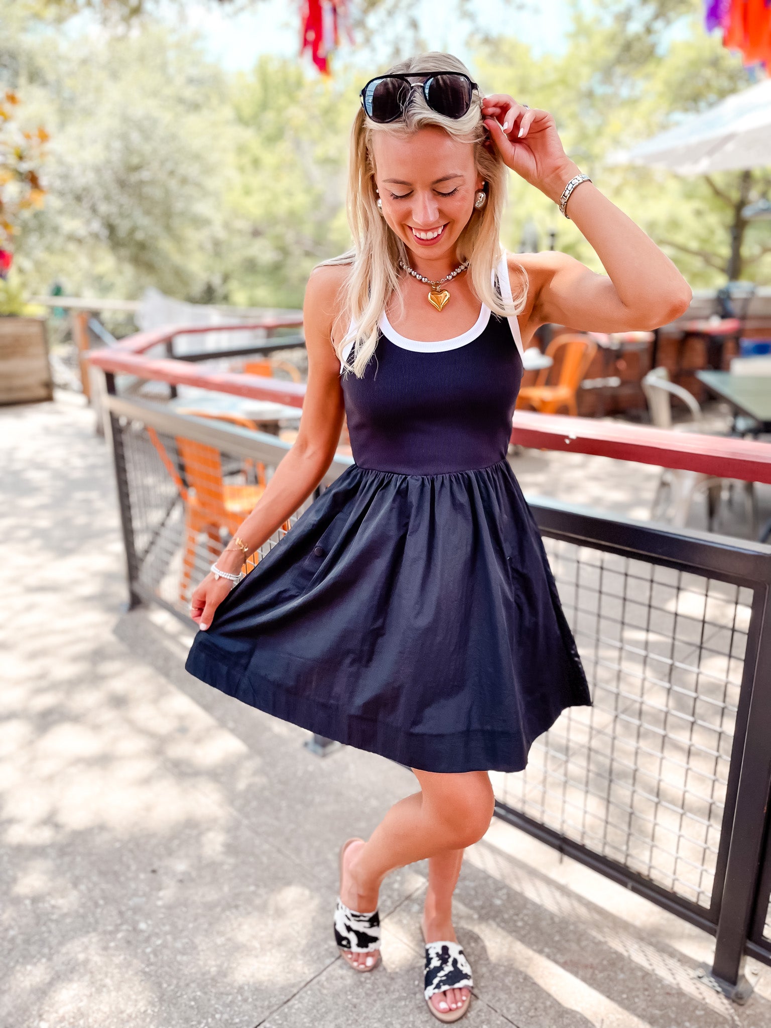 Tottenham Dress - Black/White