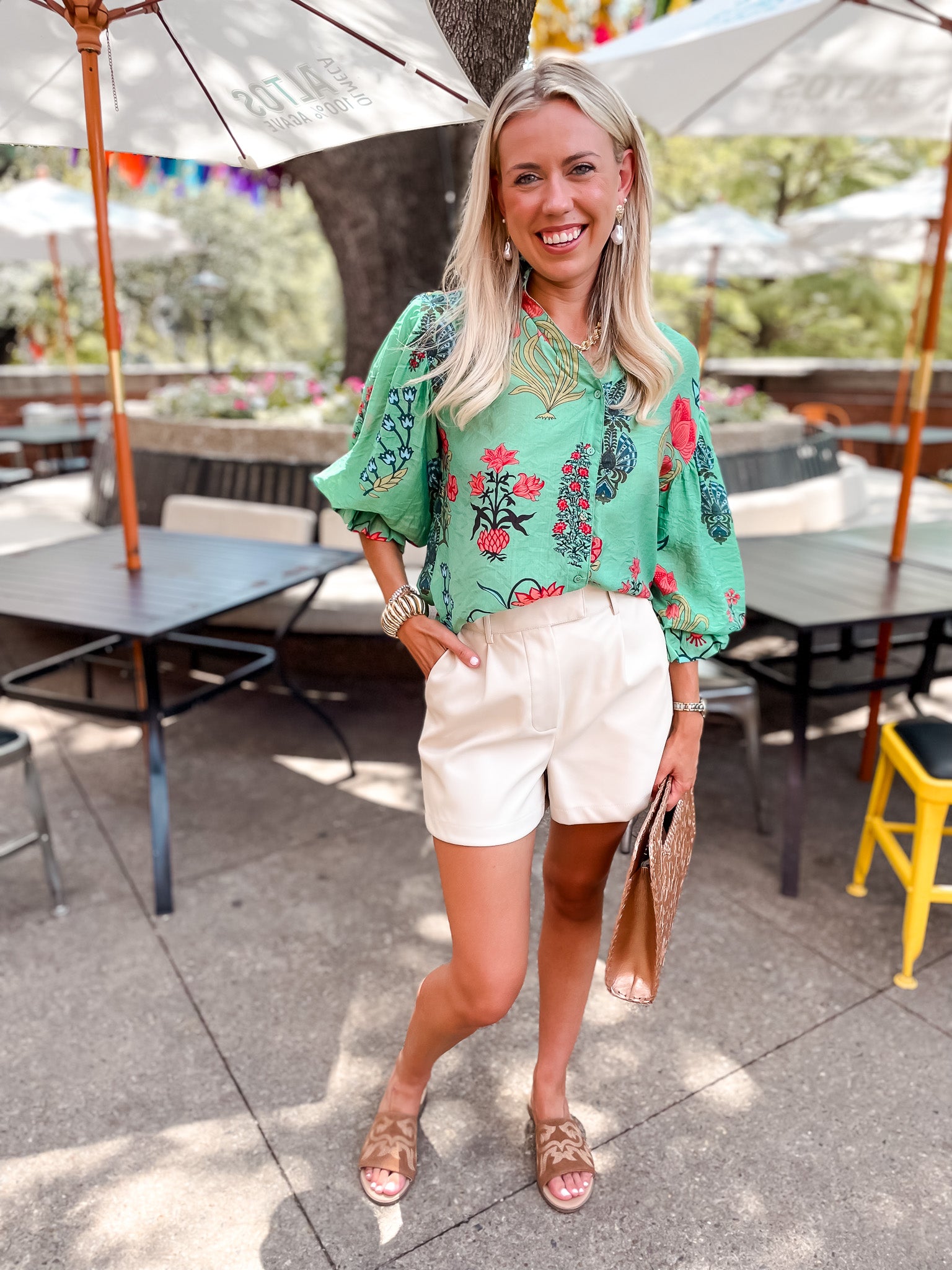 Oriental Garden Top - Green - Tucker Brown