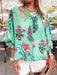 Oriental Garden Top - Green - Tucker Brown