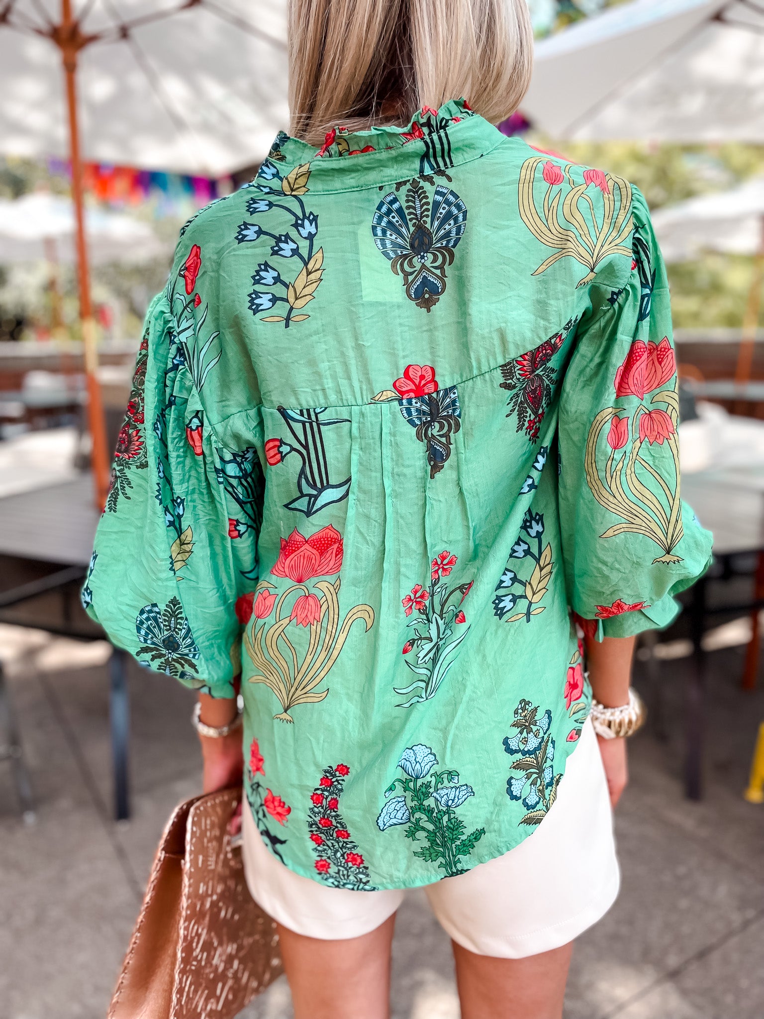 Oriental Garden Top - Green - Tucker Brown