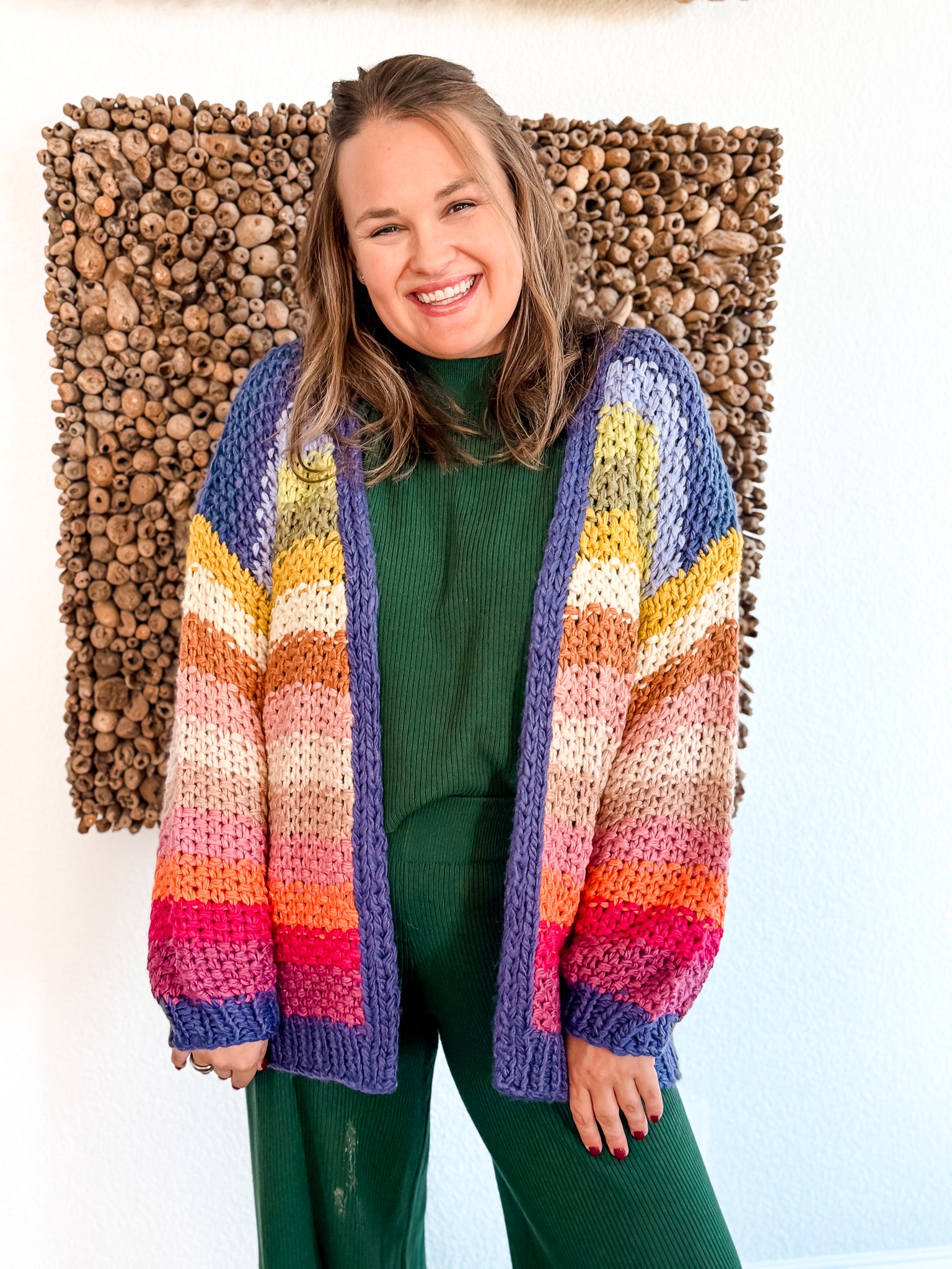 Color Wheel Chunky Cardigan