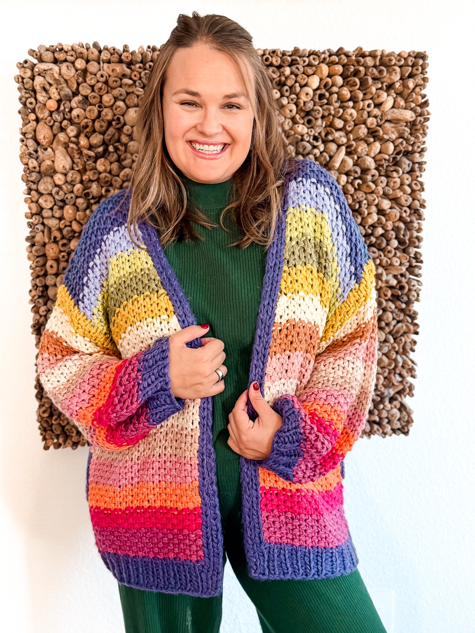 Color Wheel Chunky Cardigan