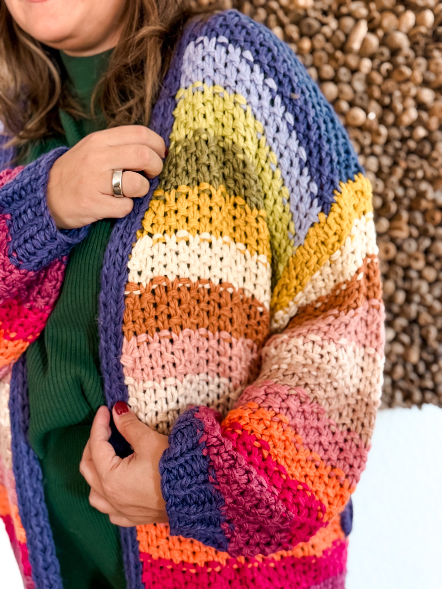 Color Wheel Chunky Cardigan