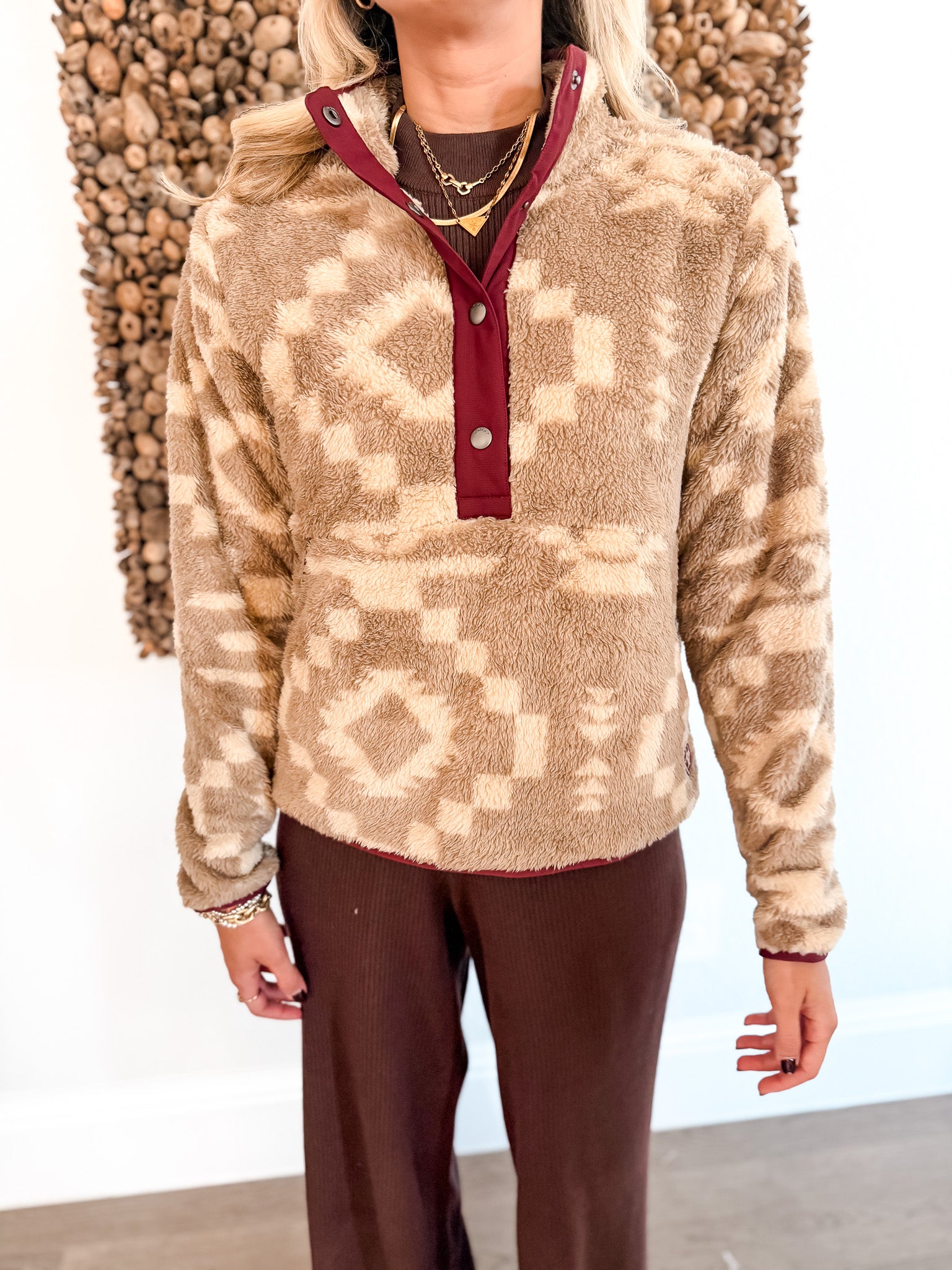 Berber Snap Front Sweatshirt - Ridge