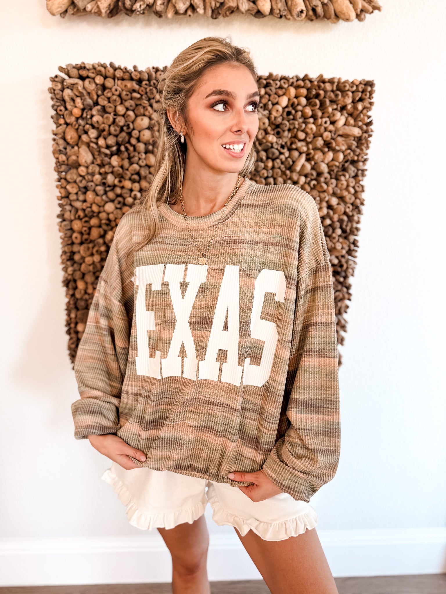 Texas Ribbed Oversized Top - Tie Dye