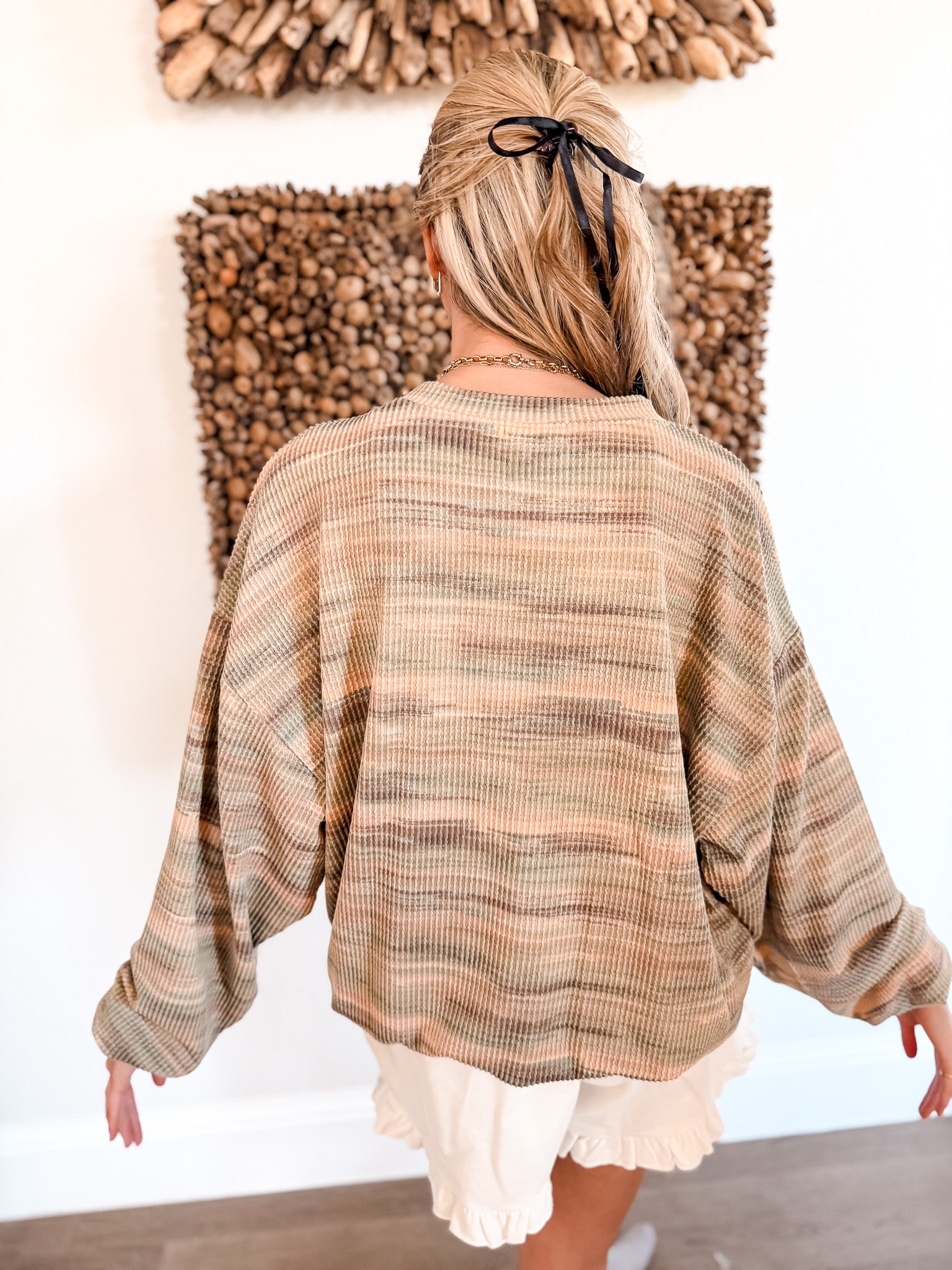 Texas Ribbed Oversized Top - Tie Dye