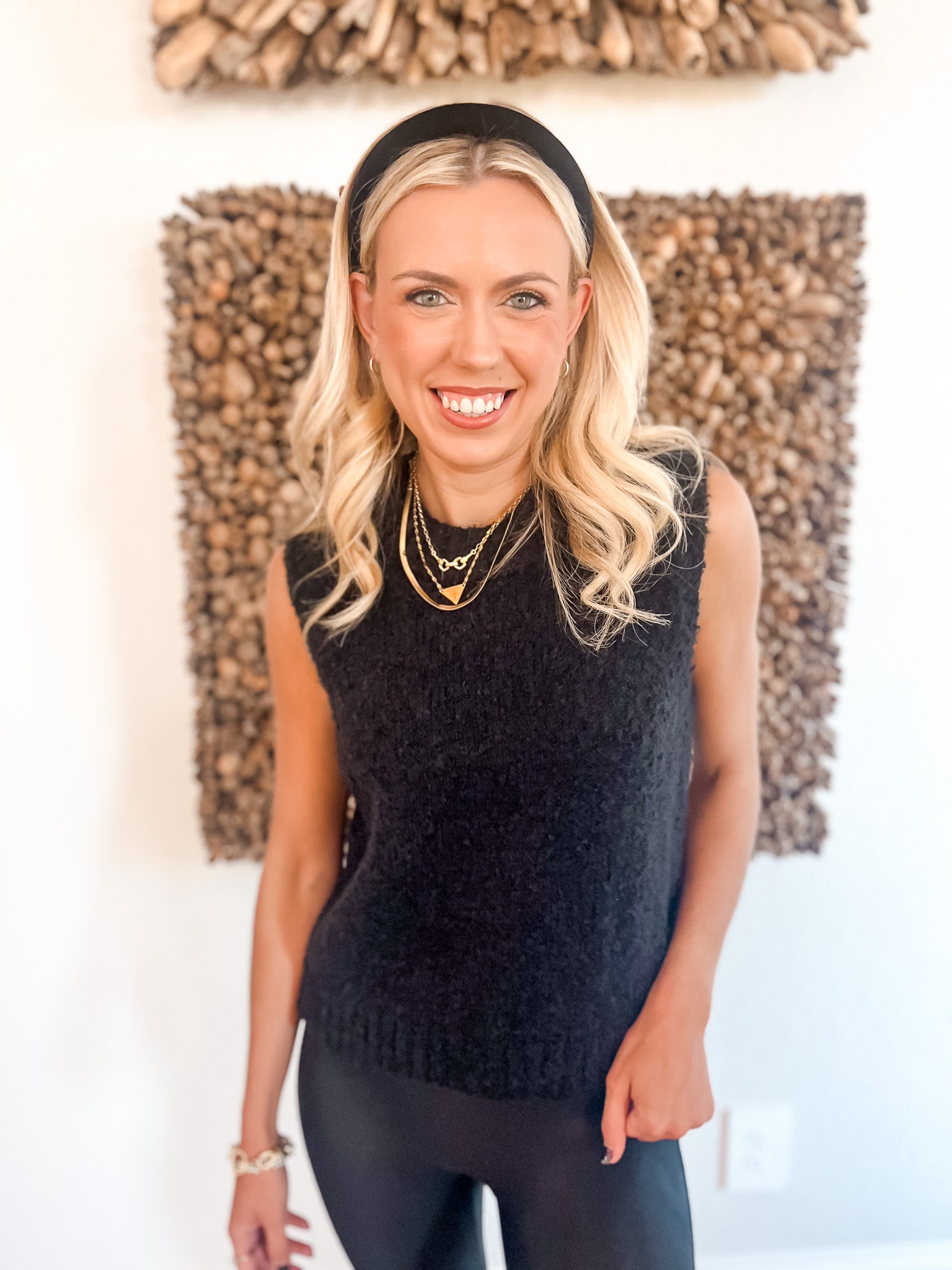 What's The Fuzz About Vest - Black