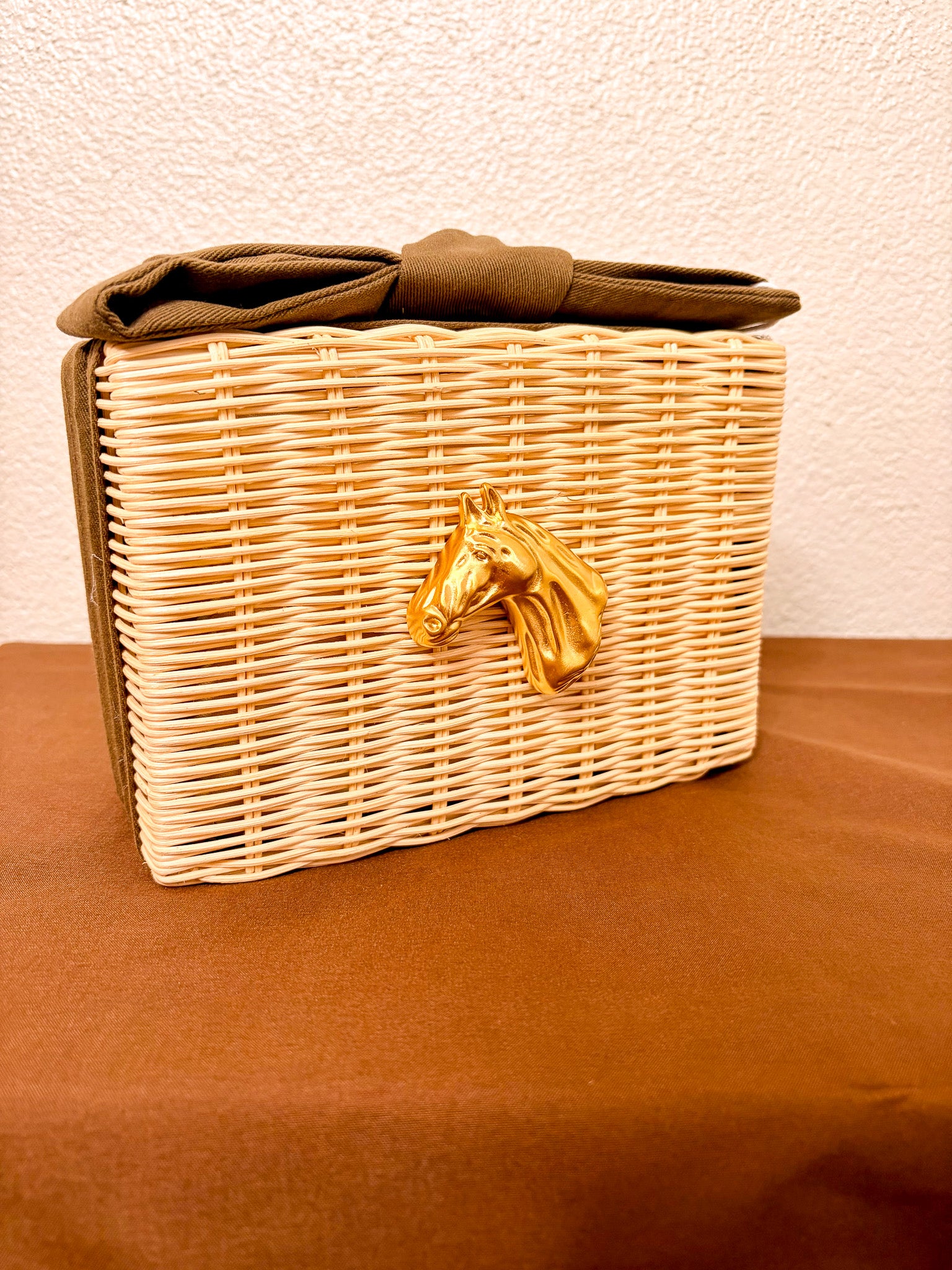 Derby Bow Clutch - Brown