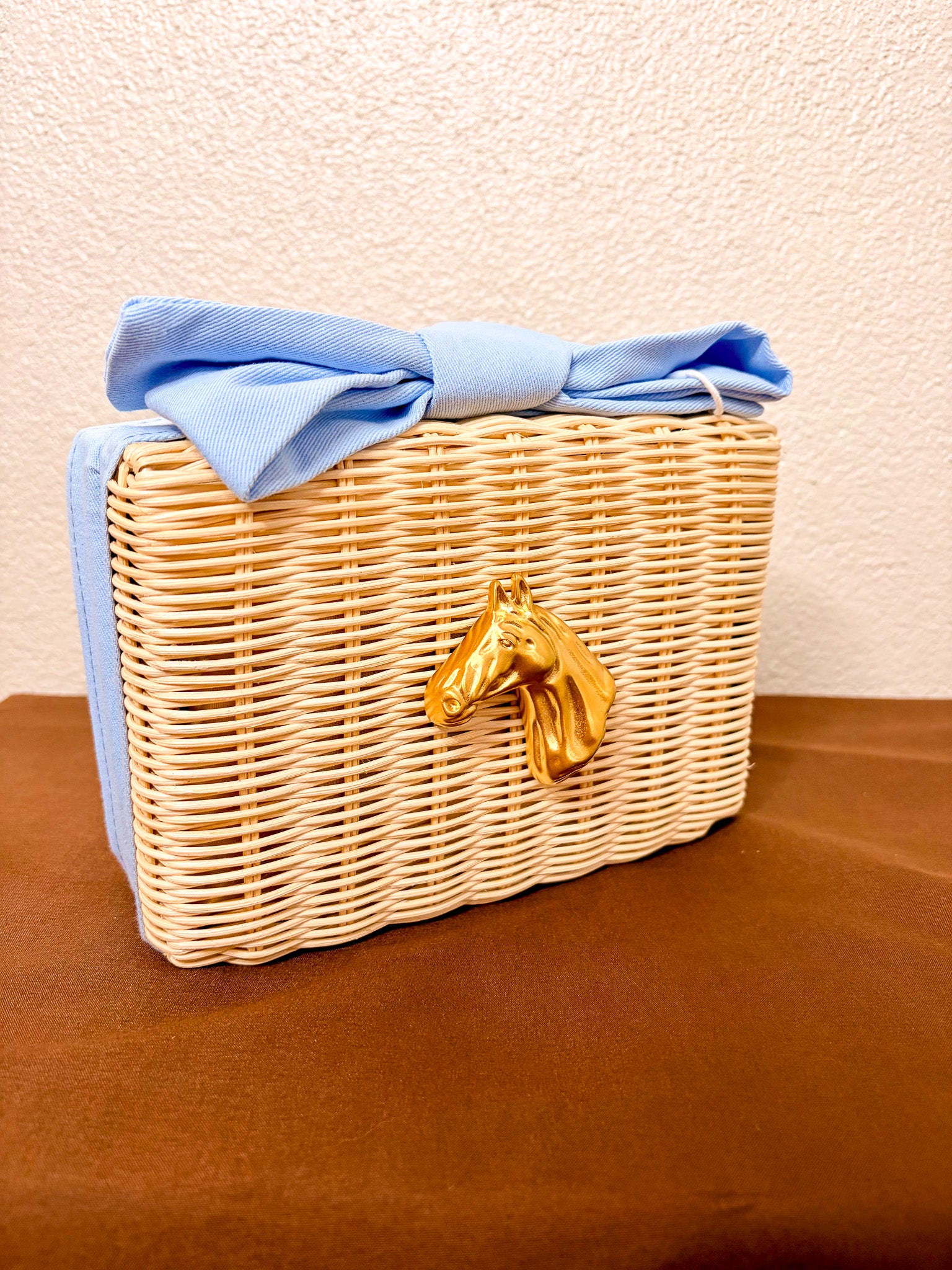 Derby Bow Clutch - Sky Blue