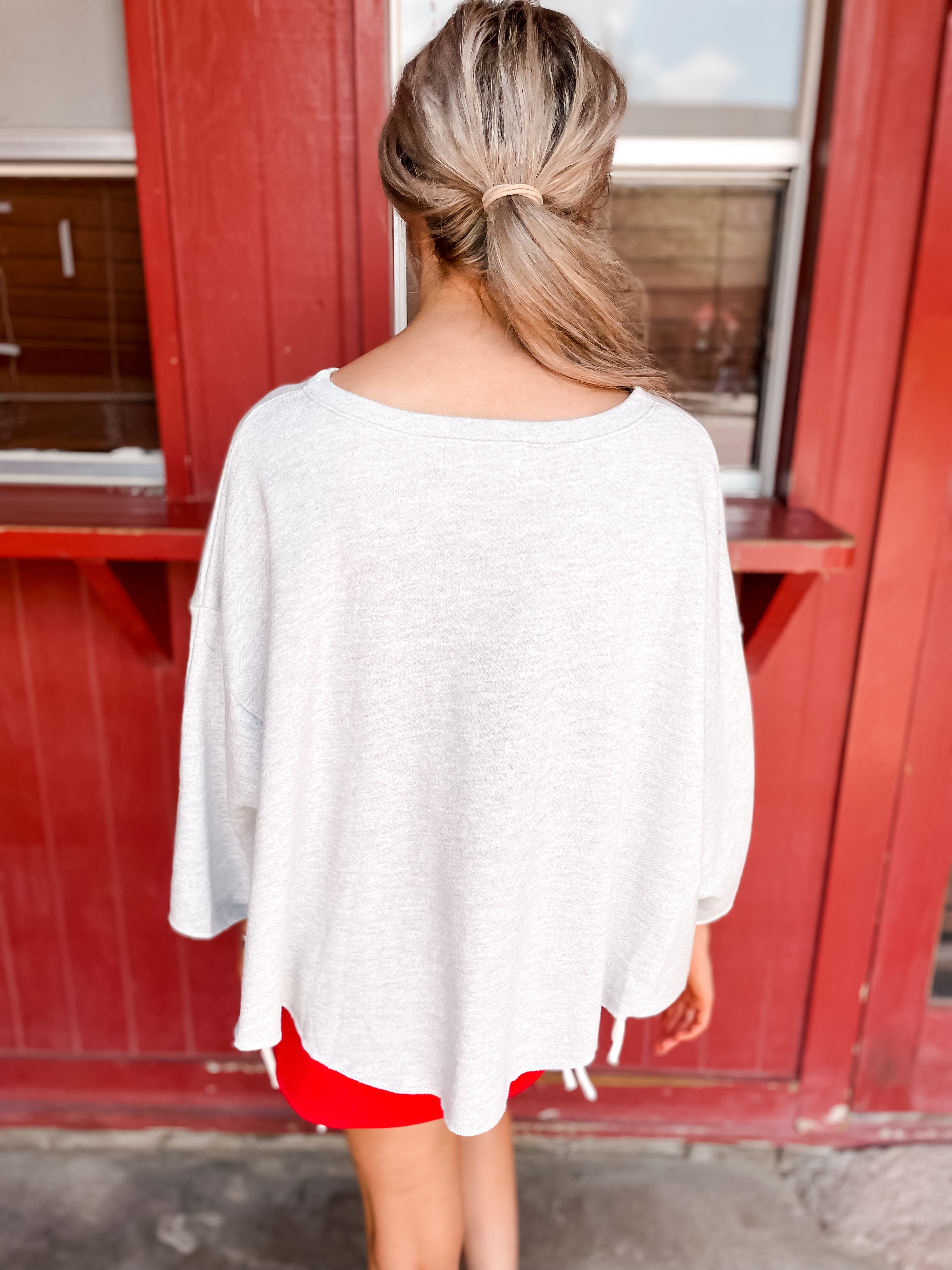 Texas Oversized Cropped Sweatshirt - Orange