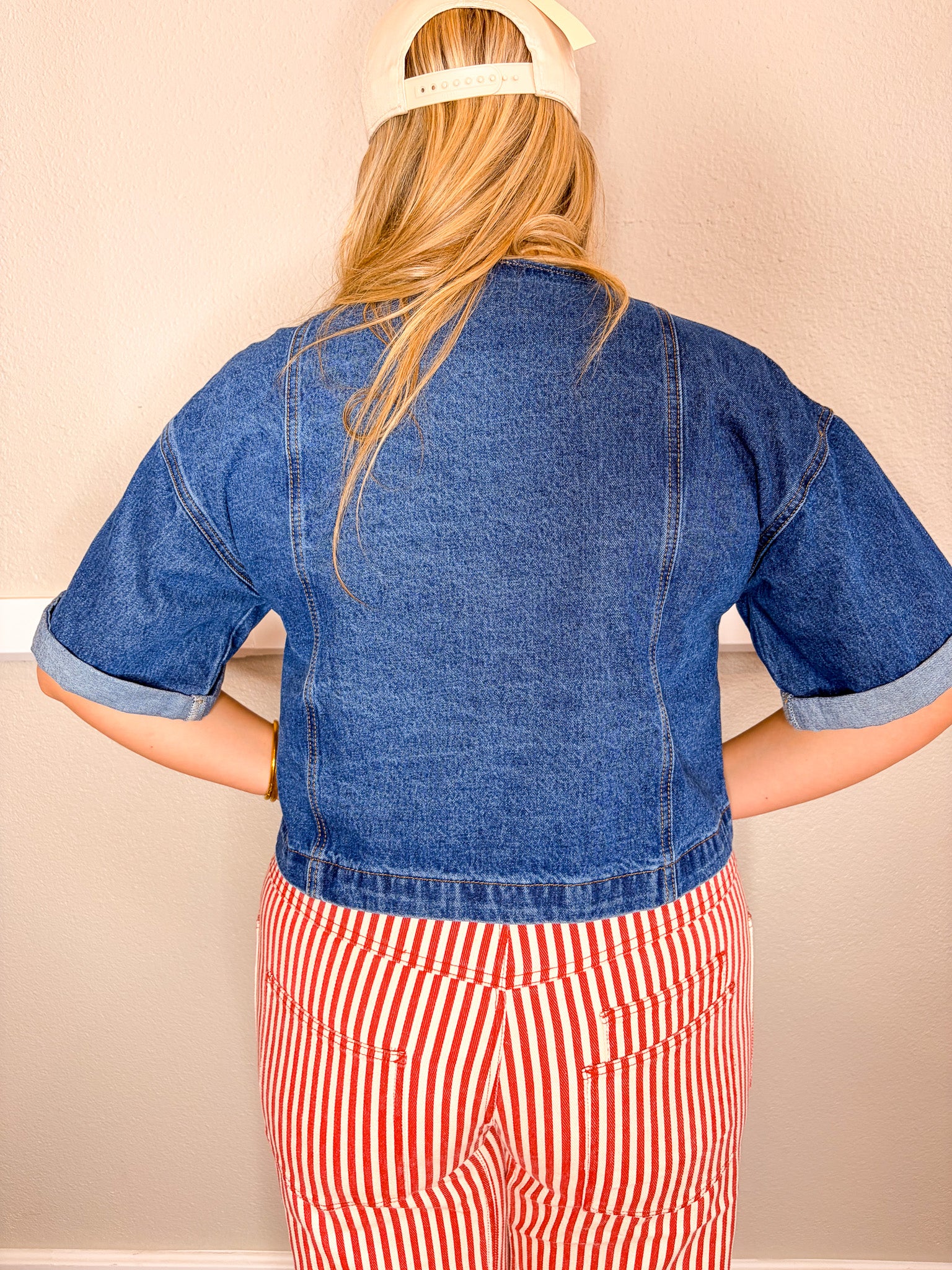 Double Breasted Denim Top