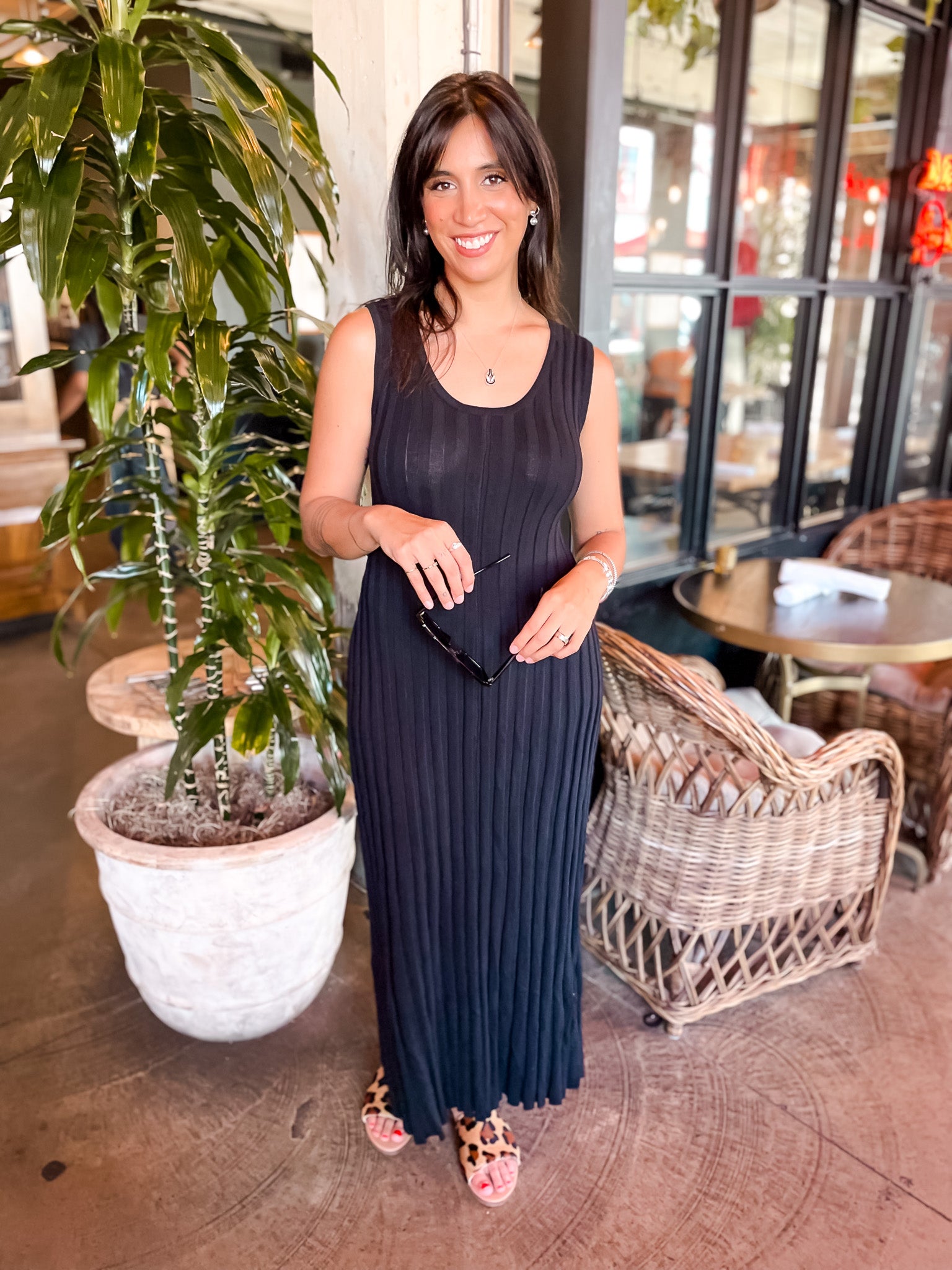 Pleats A Plenty Dress - Black