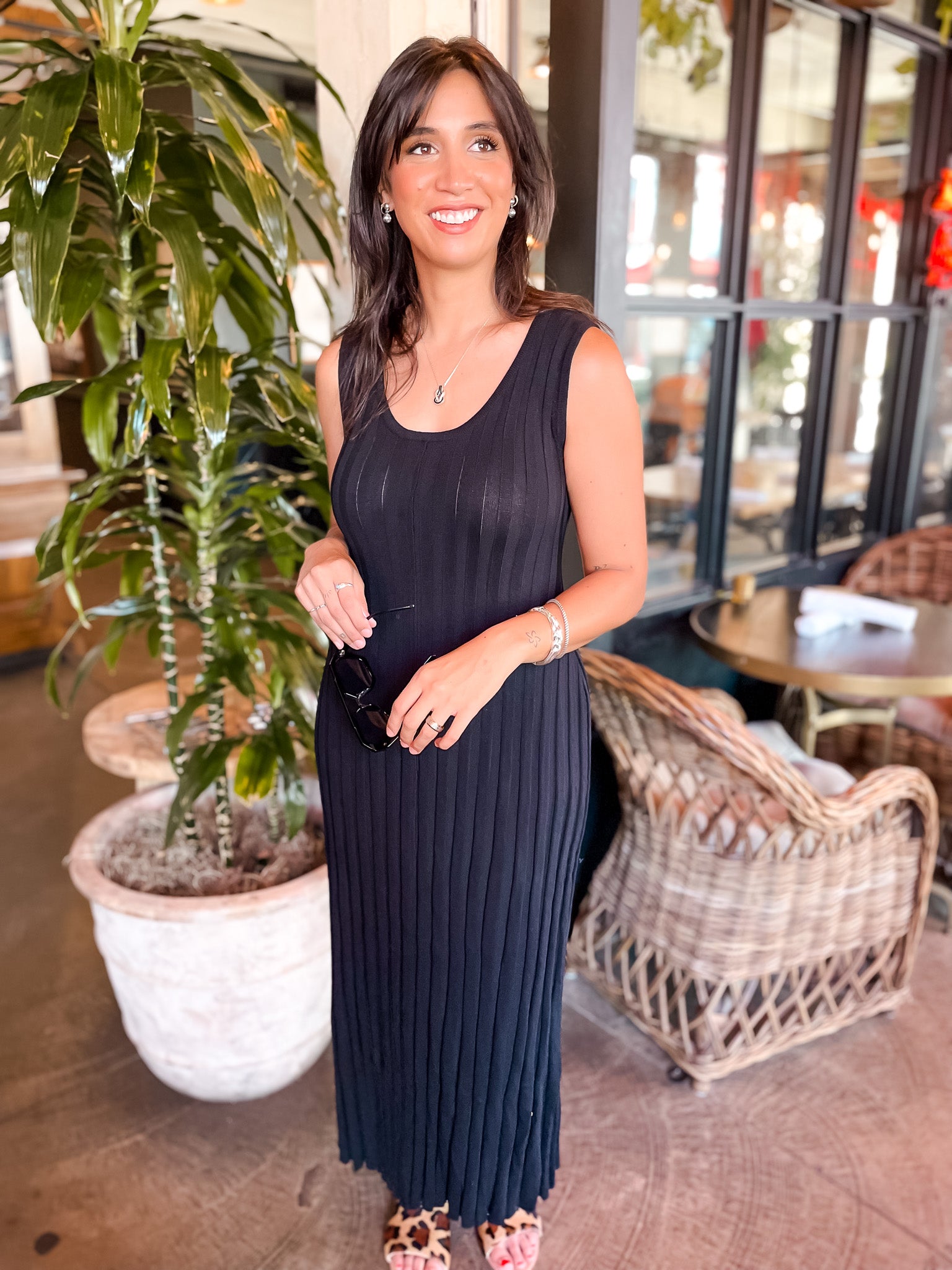 Pleats A Plenty Dress - Black