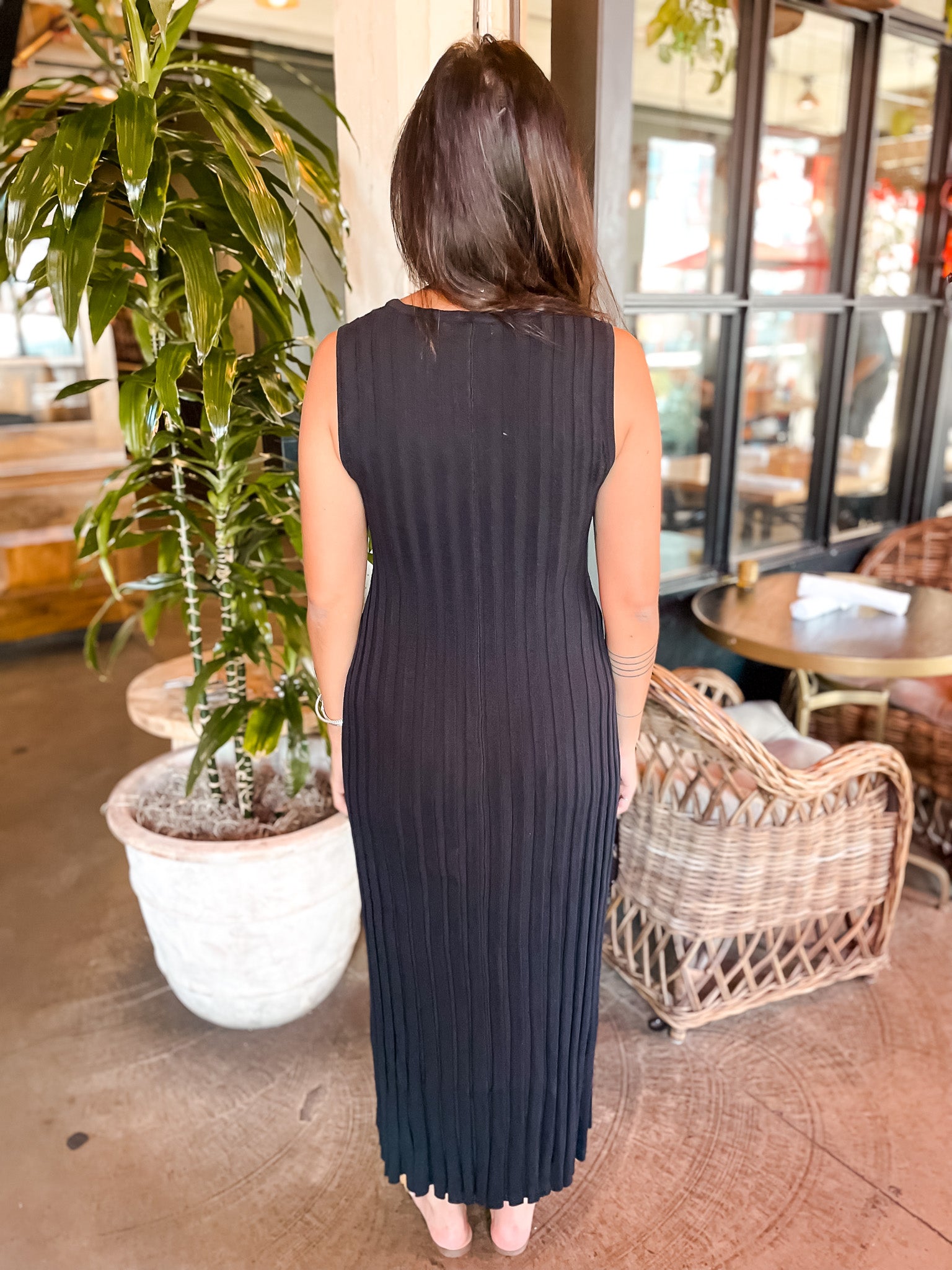 Pleats A Plenty Dress - Black