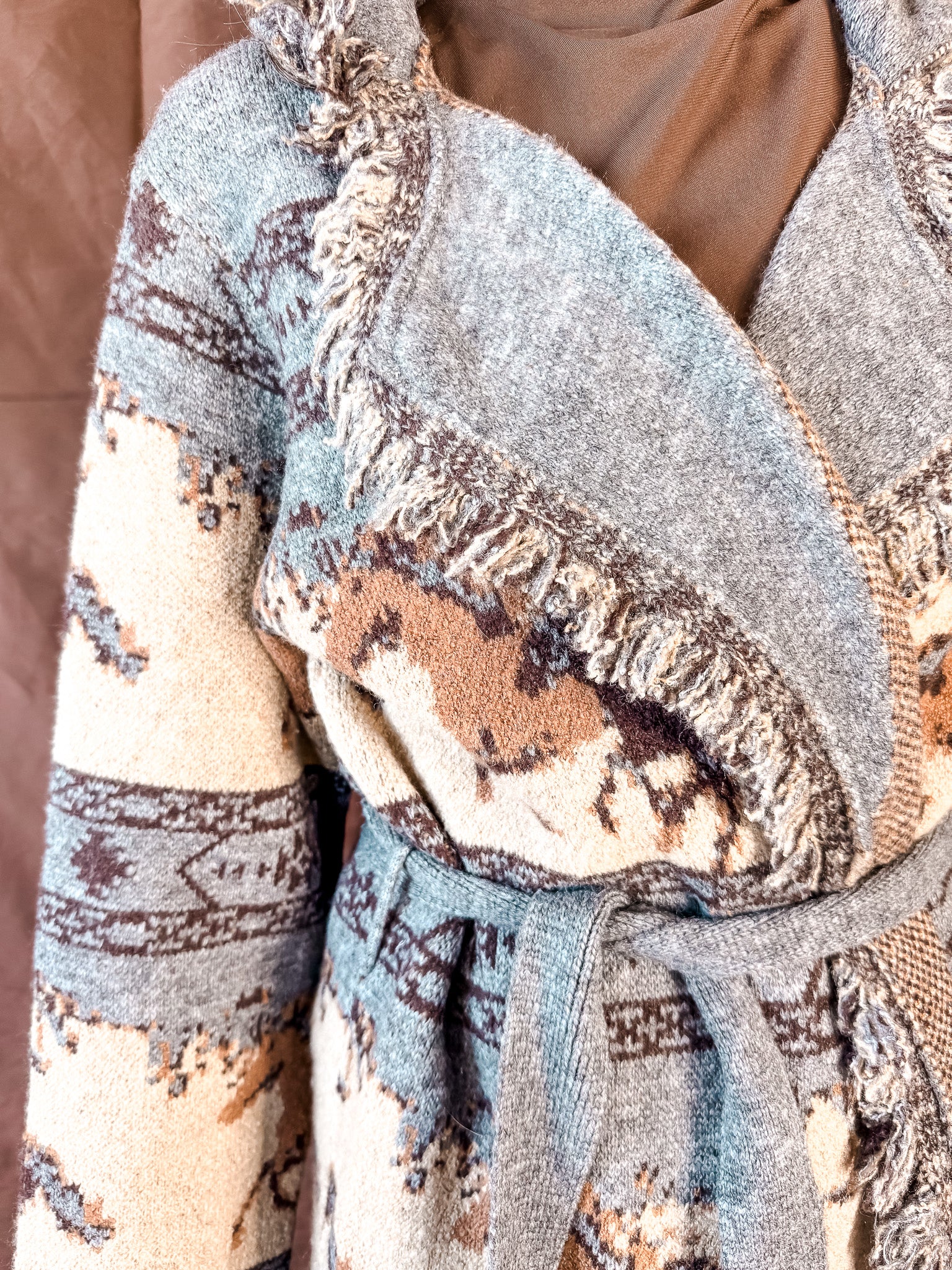 Wild Horses Sweater Jacket - Charcoal