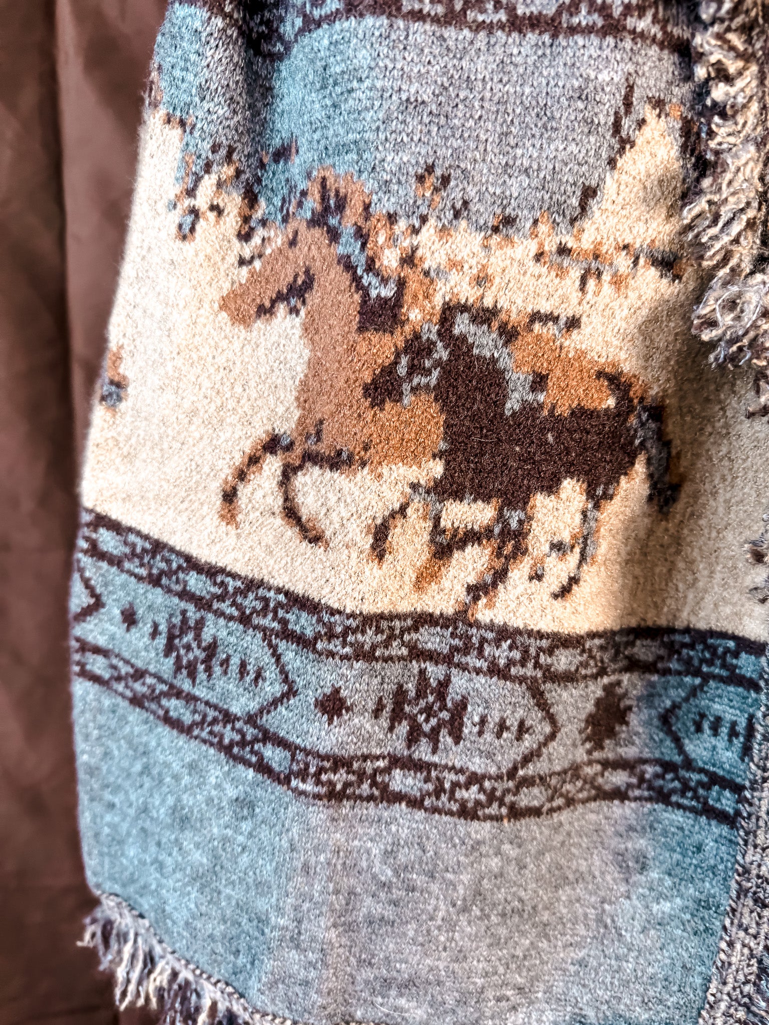 Wild Horses Sweater Jacket - Charcoal