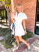 Melissa Zip Up Dress - White - Tucker Brown