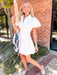 Melissa Zip Up Dress - White - Tucker Brown
