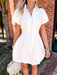 Melissa Zip Up Dress - White - Tucker Brown
