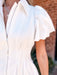 Melissa Zip Up Dress - White - Tucker Brown