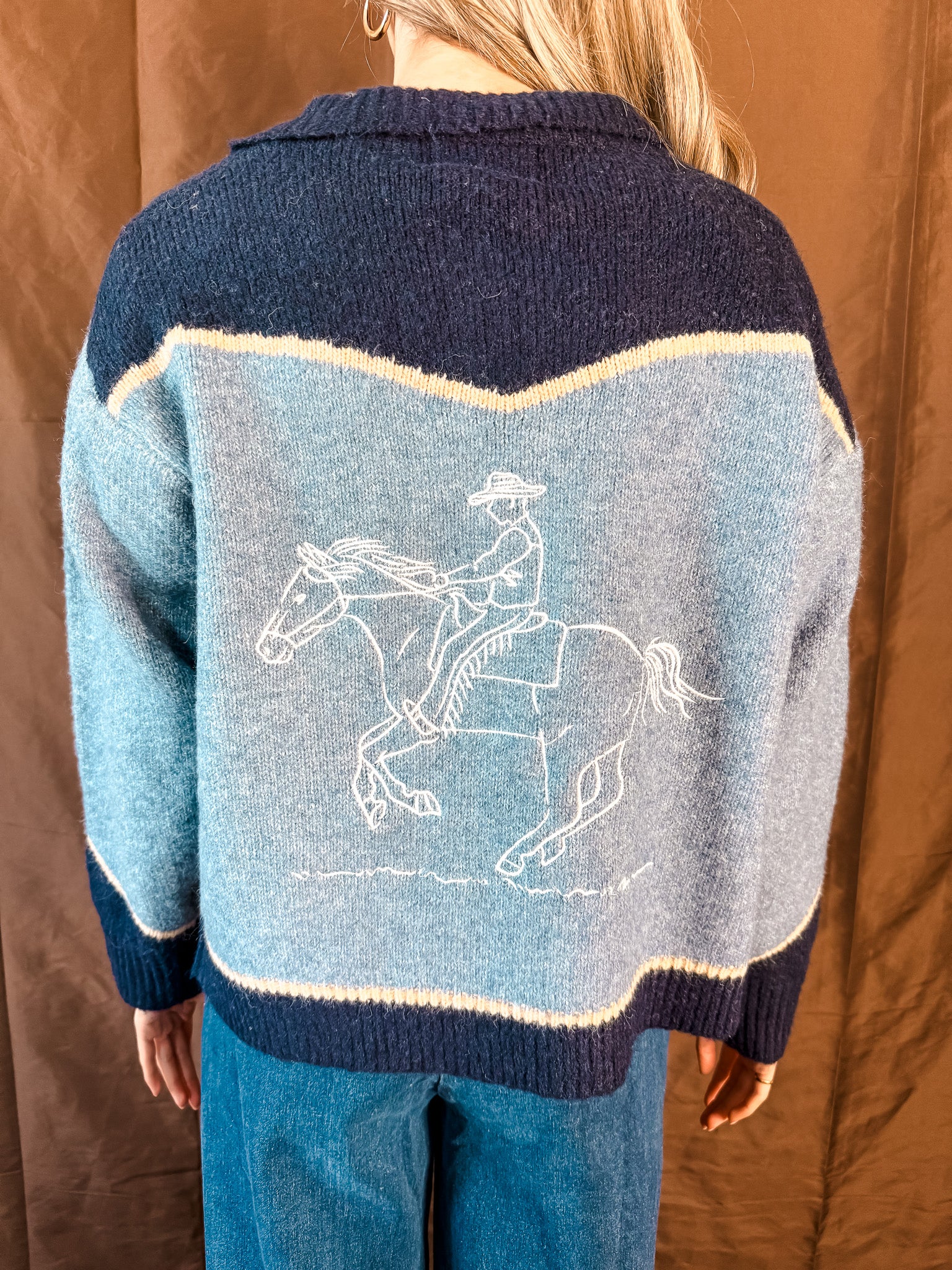 Ropin' Roundup Cardigan - Blue