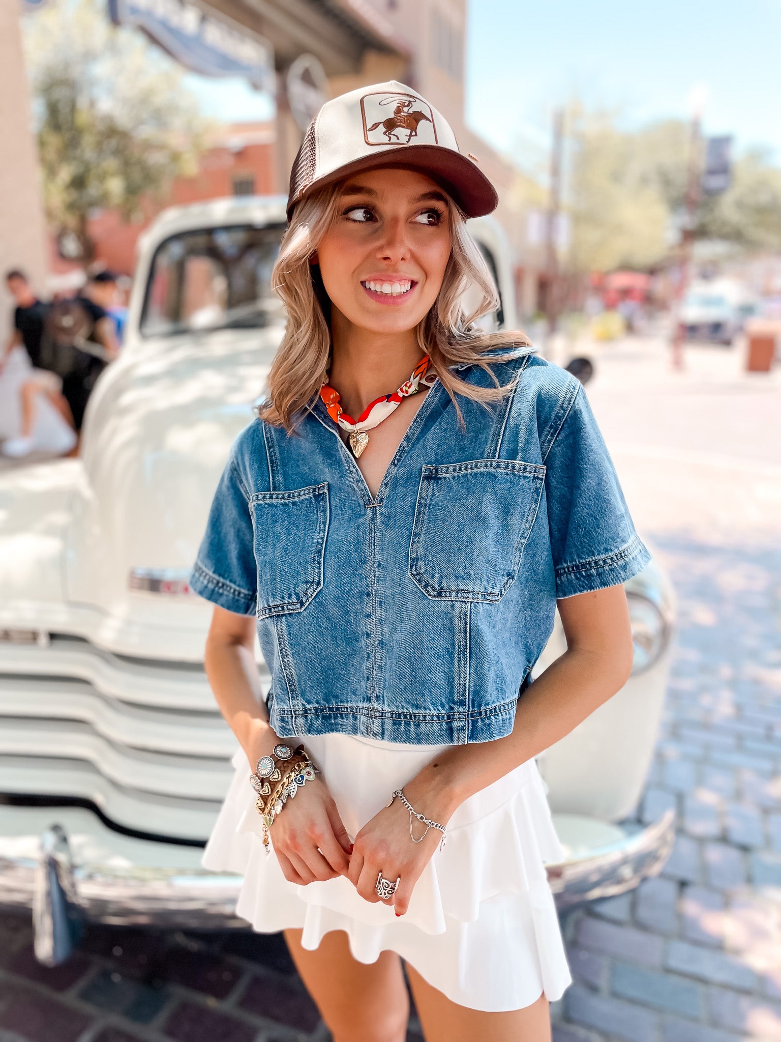 Double Ruffle Skort - Ivory