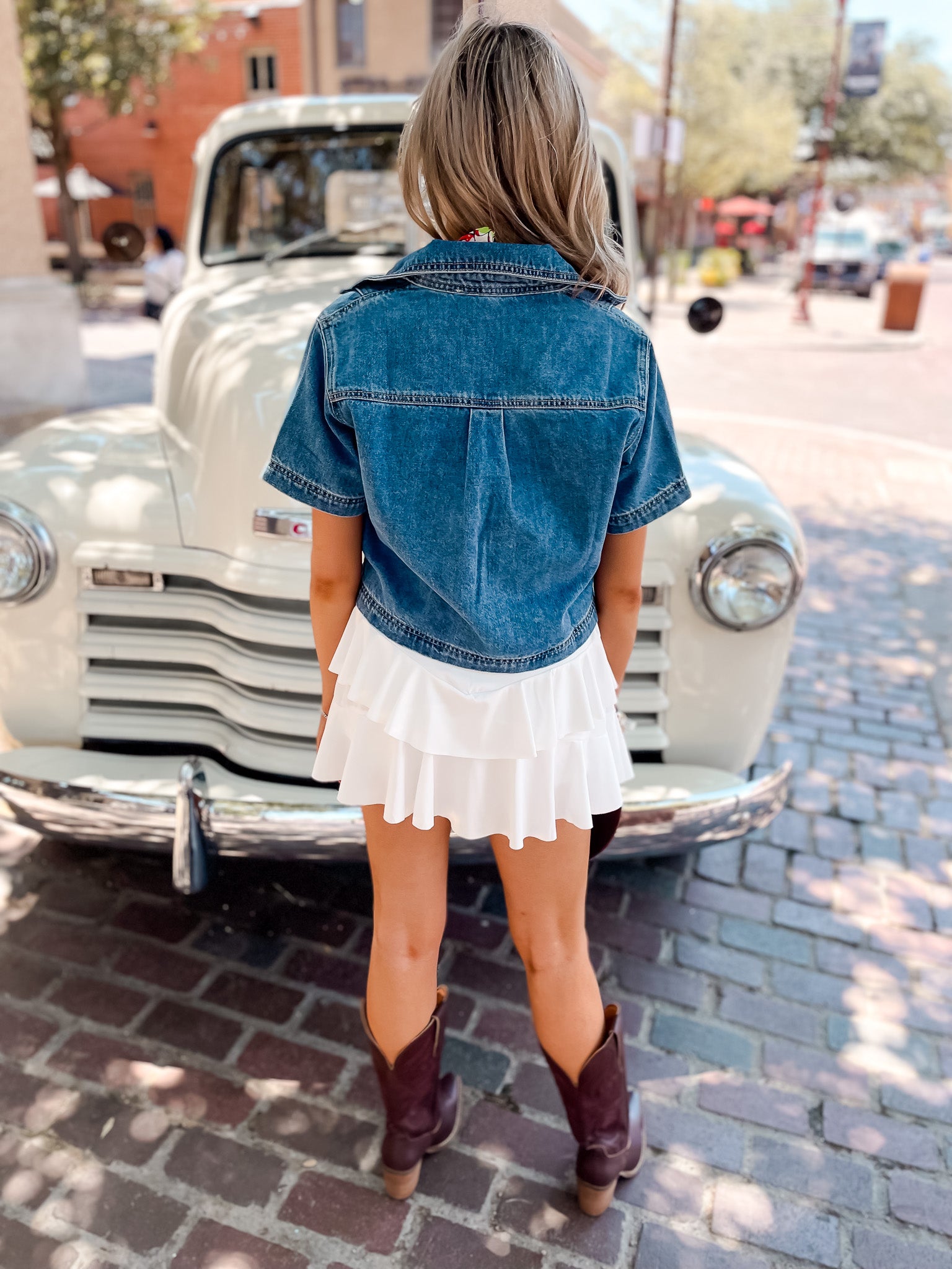 Double Ruffle Skort - Ivory