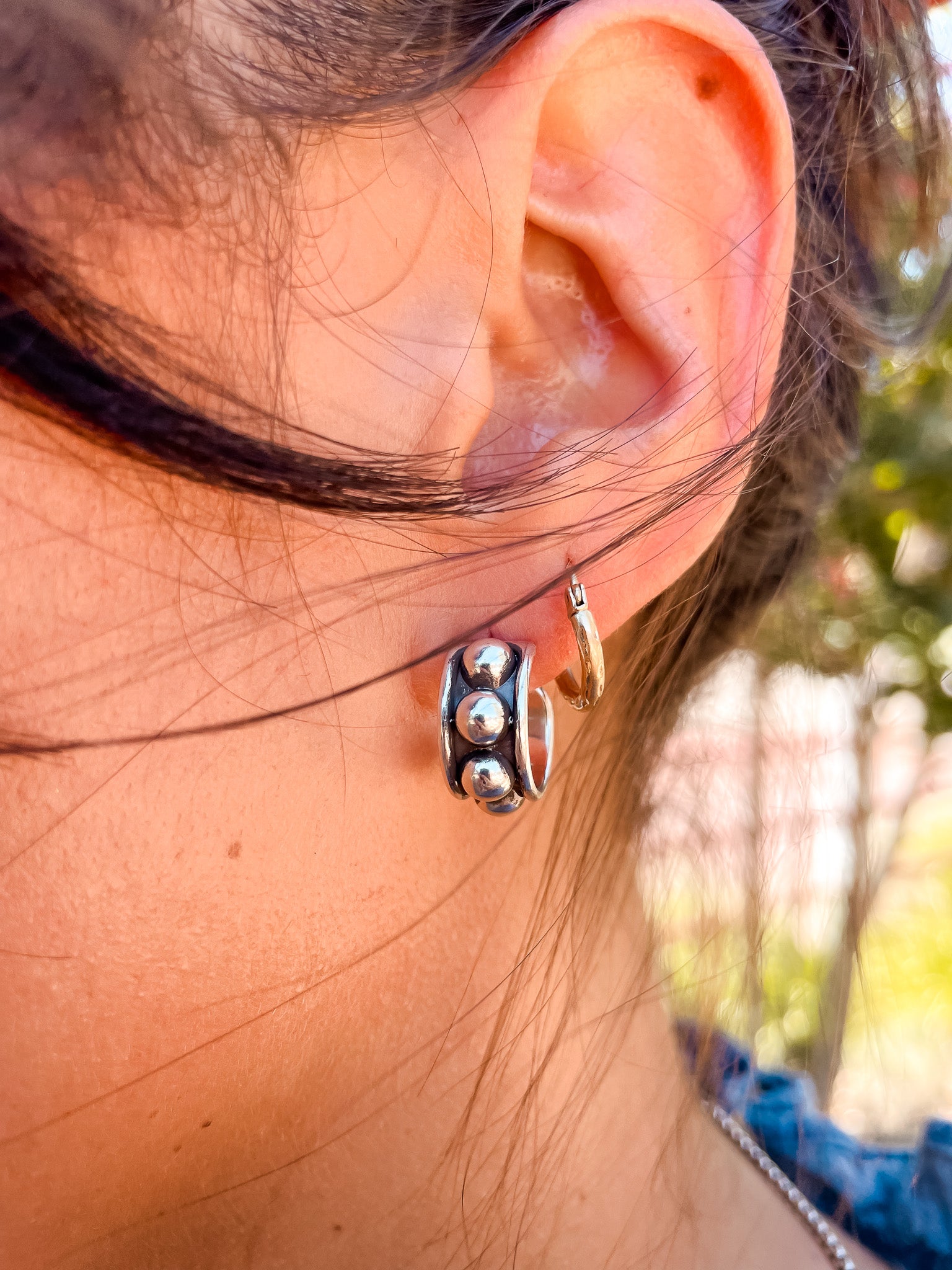 Pretty Tough Post Hoop Earrings